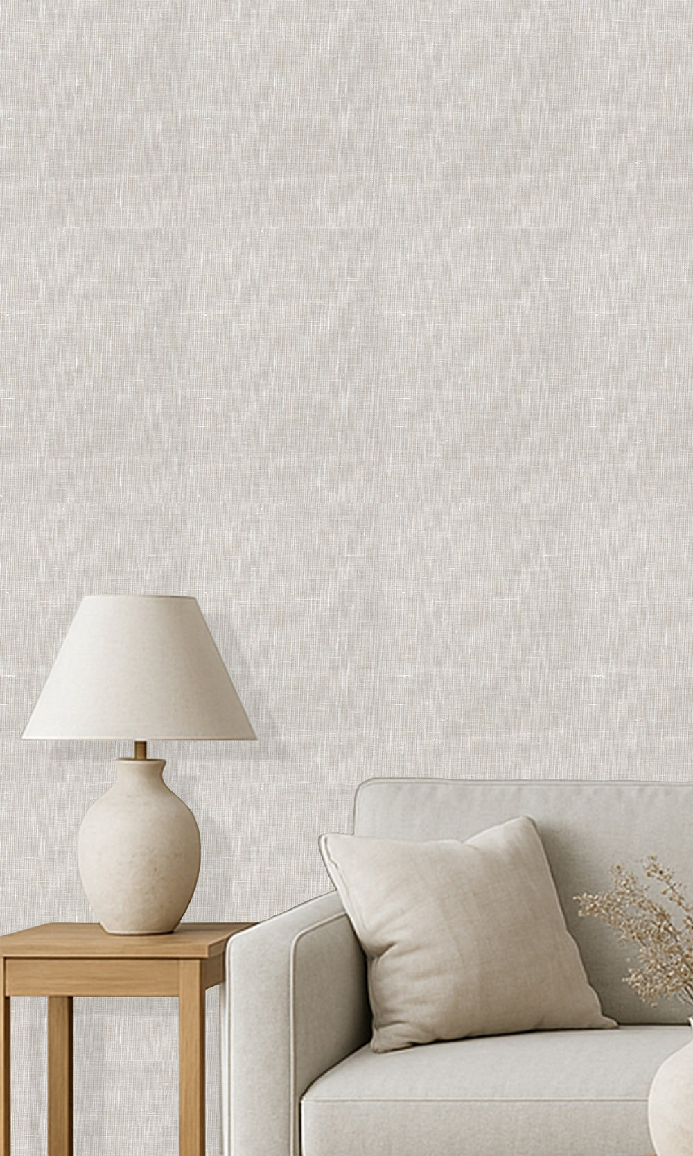 Autumn Grey Linen Weave Wallpaper R9841