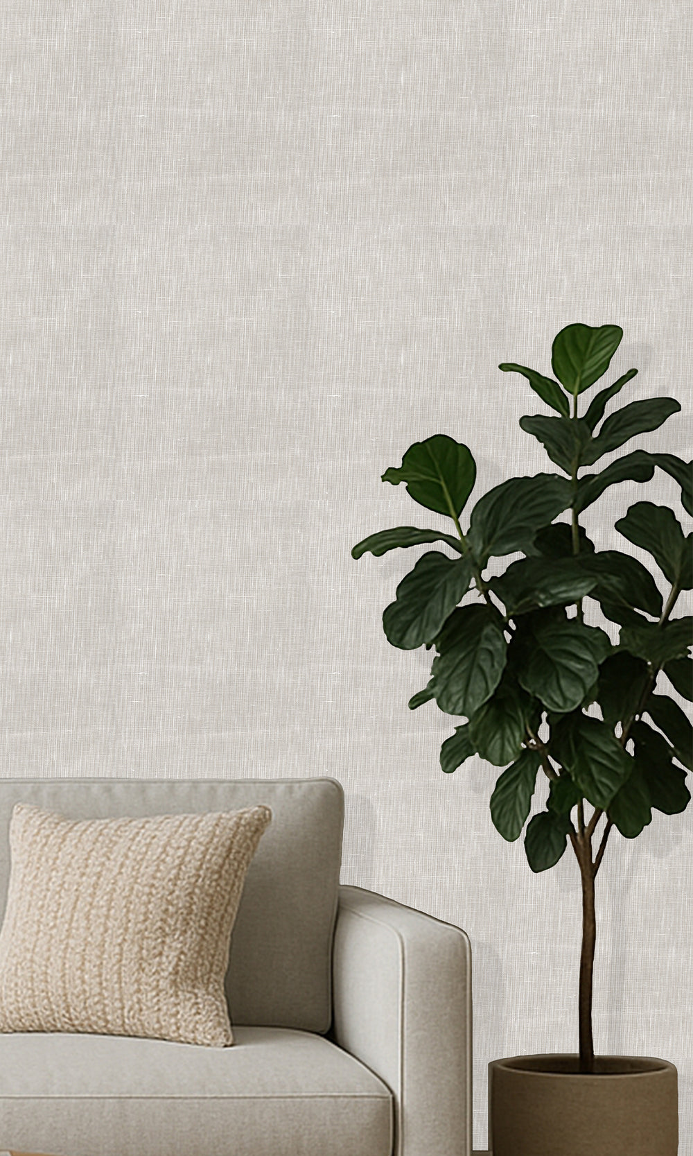 Autumn Grey Linen Weave Wallpaper R9841