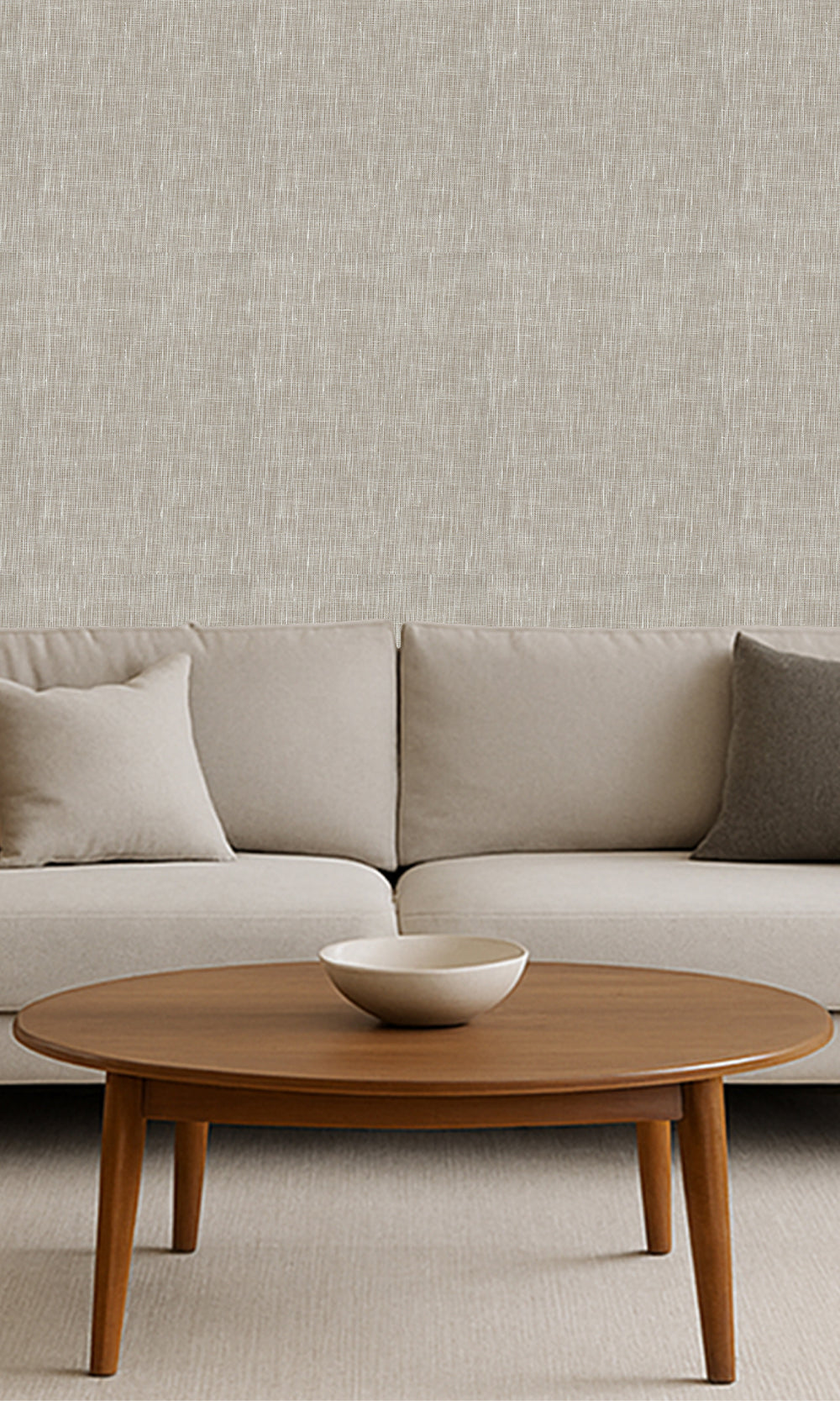 Tawny Owl Linen Weave Wallpaper R9842