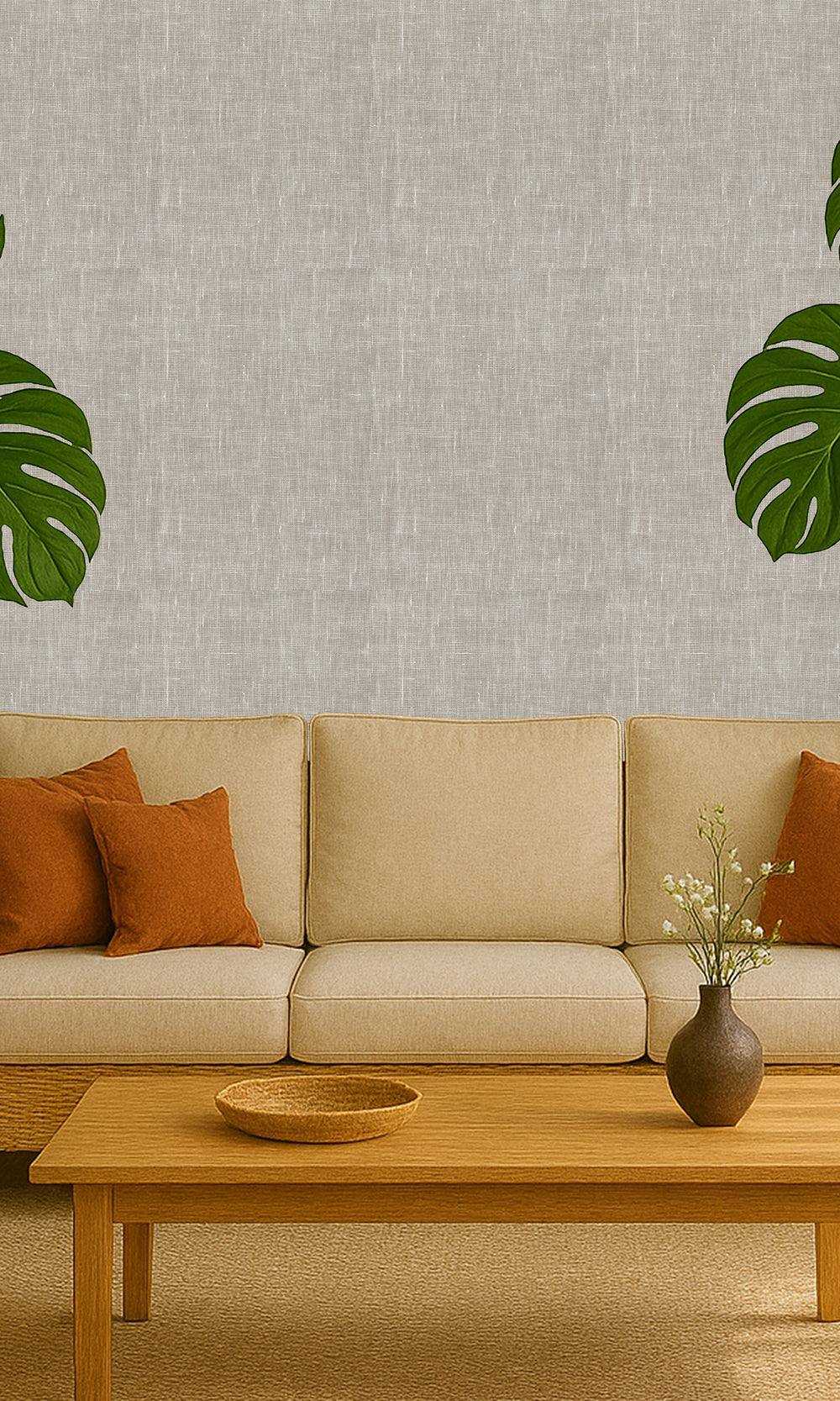 Tawny Owl Linen Weave Wallpaper R9842