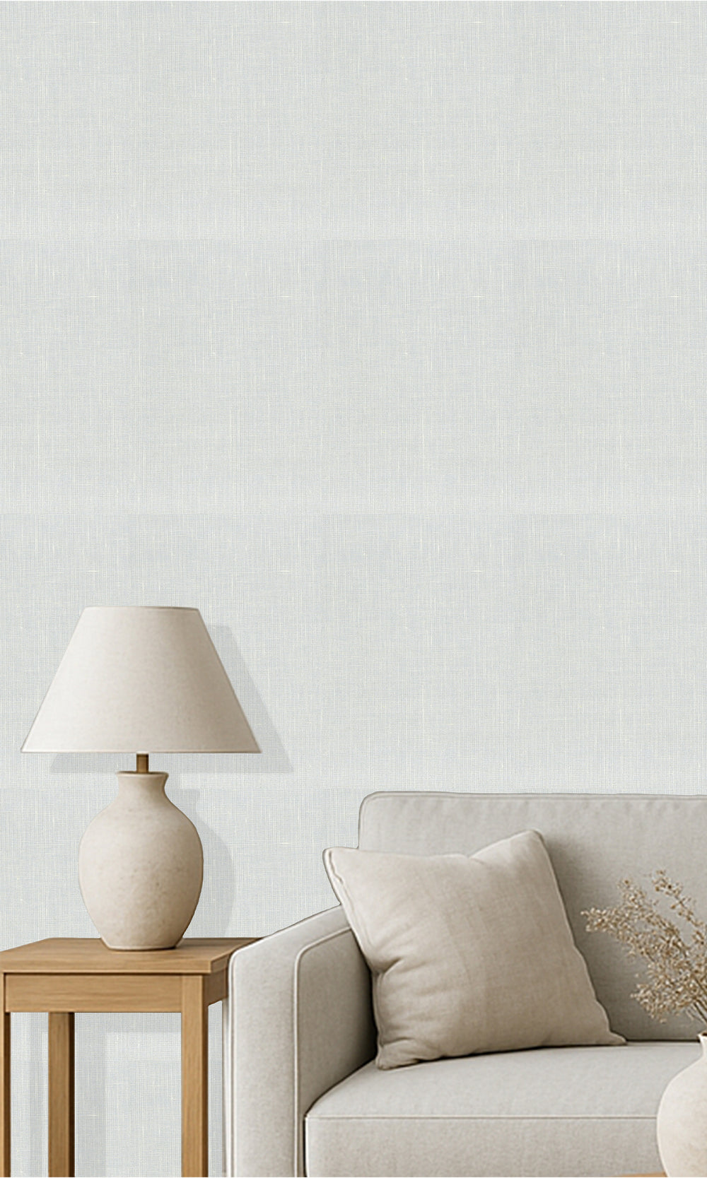 Blue Blush Linen Weave Wallpaper R9843