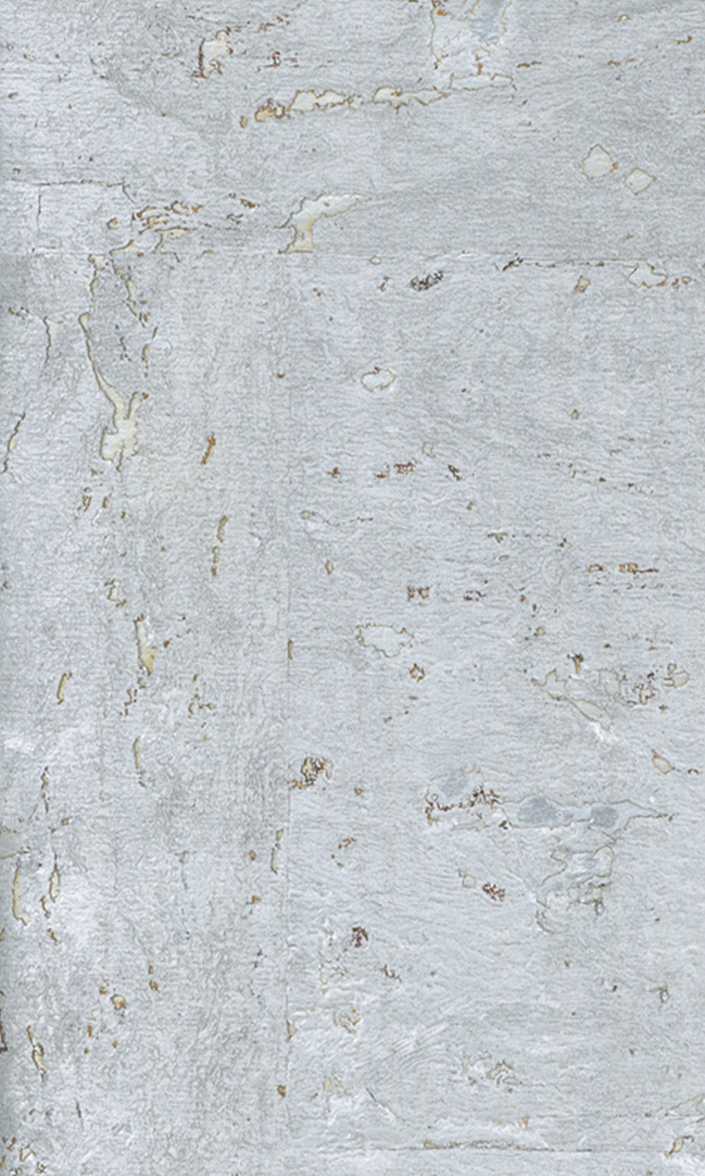 Silver Abstract Collaged Cork Wallpaper R9846