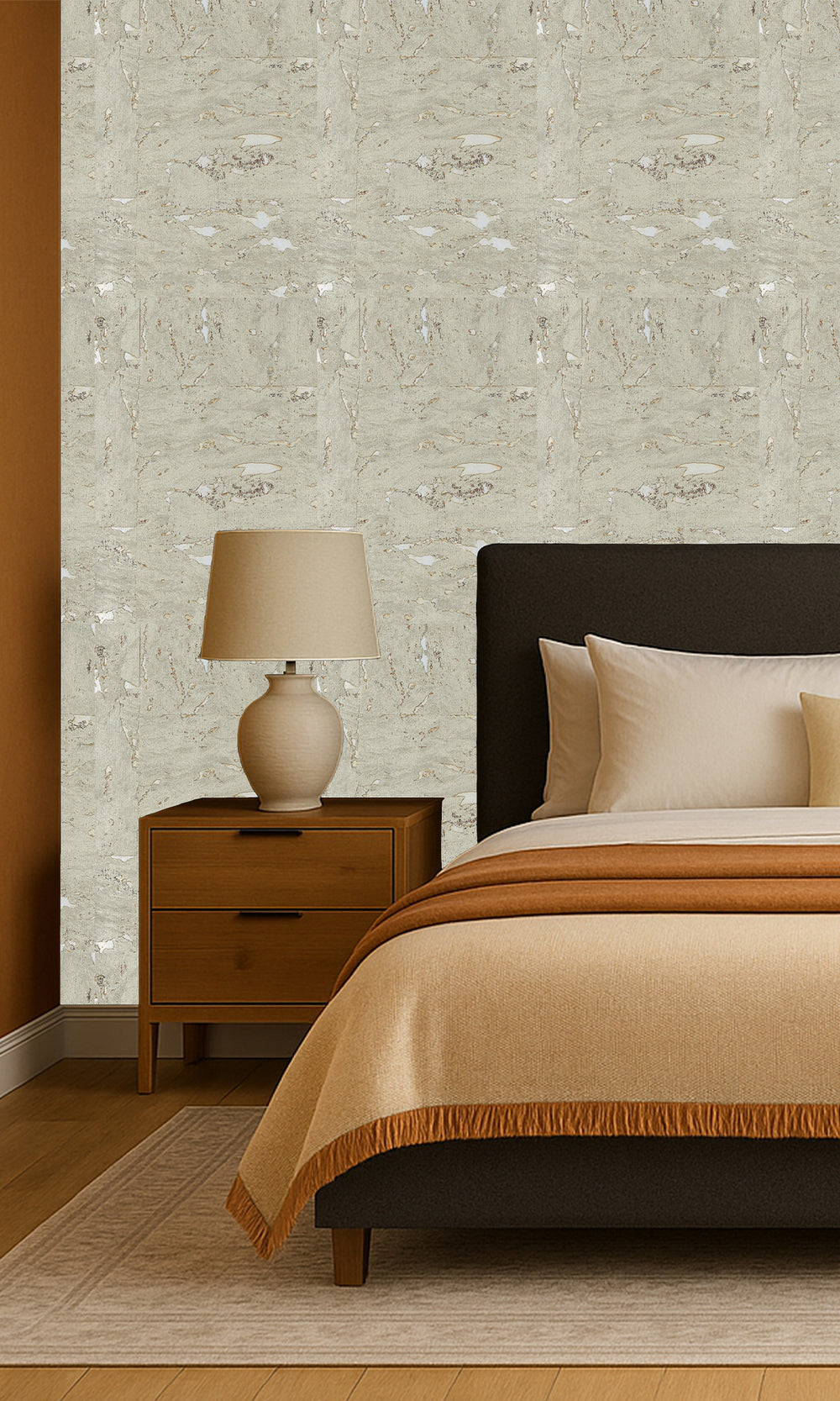 Lark Abstract Collaged Cork Wallpaper R9847