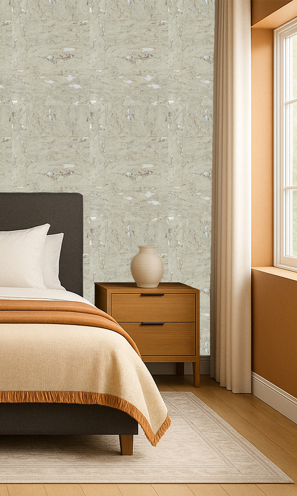 Lark Abstract Collaged Cork Wallpaper R9847