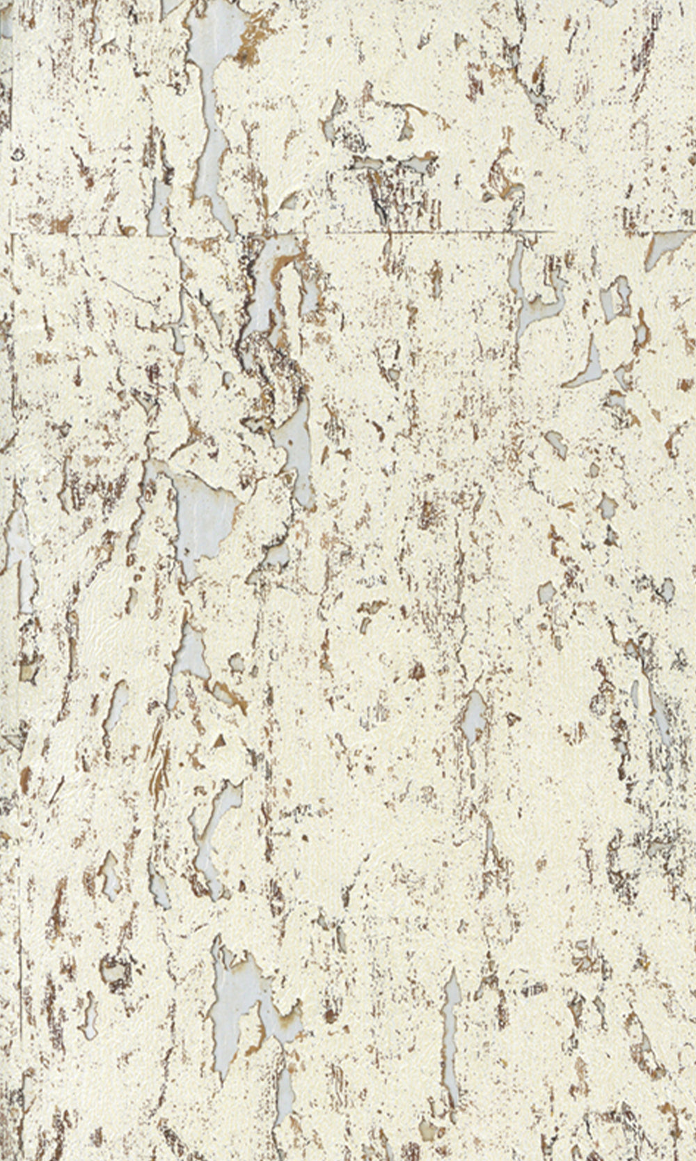 Whisper White Abstract Collaged Cork Wallpaper R9848