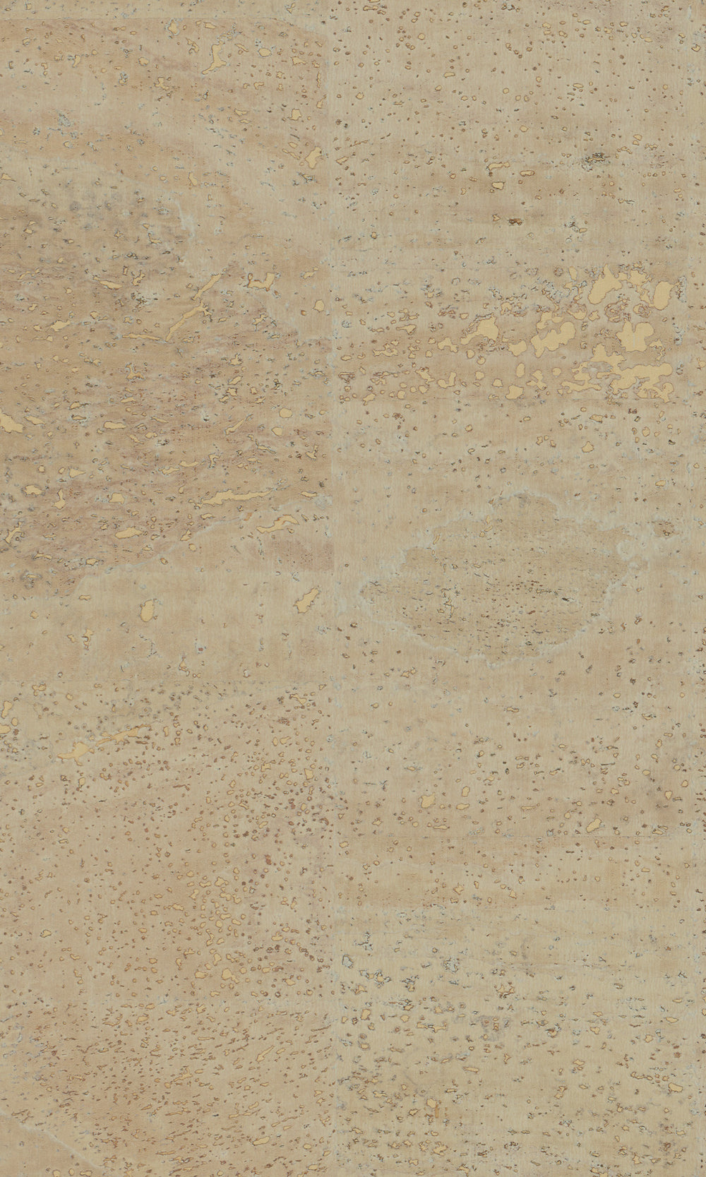 Oyster White Abstract Collaged Cork Wallpaper R9854