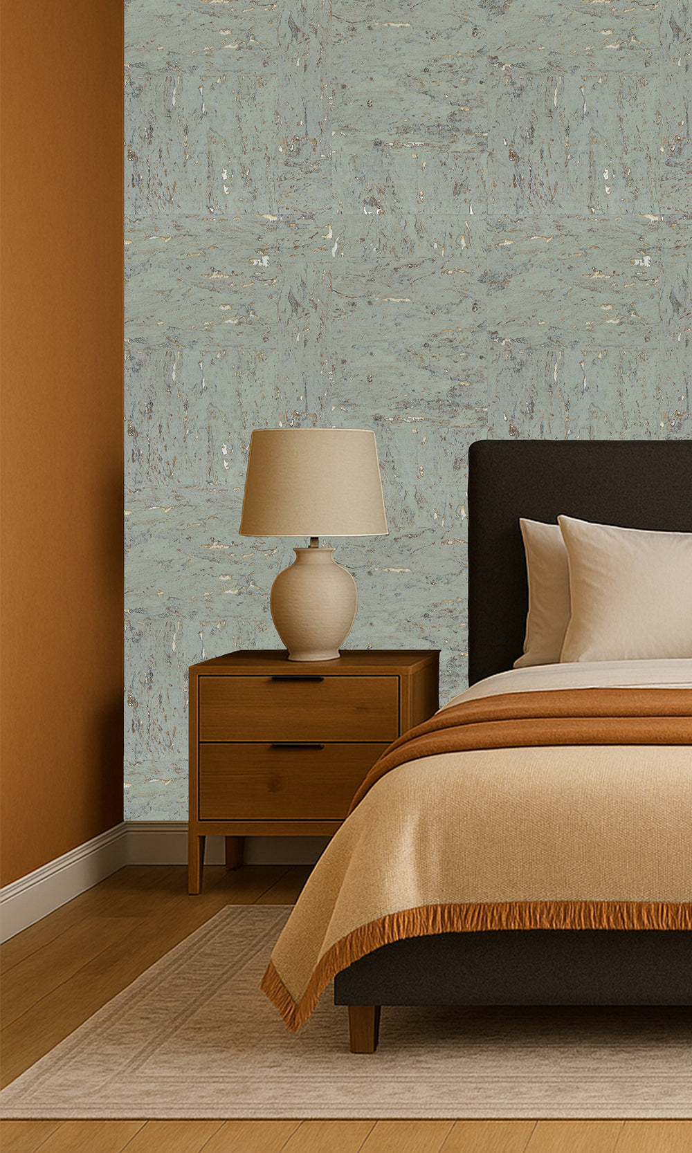 Antarctica Abstract Collaged Cork Wallpaper R9855