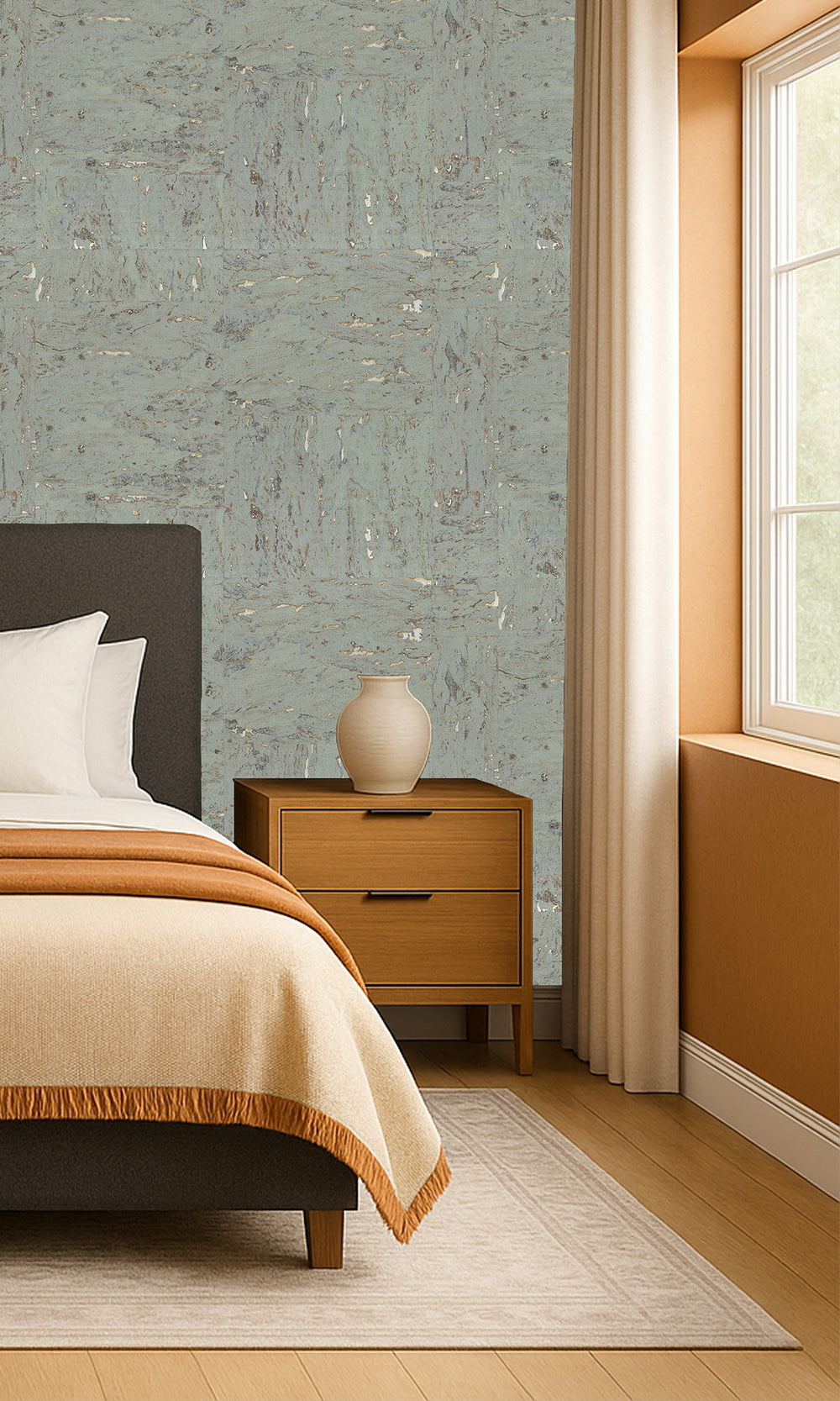 Antarctica Abstract Collaged Cork Wallpaper R9855