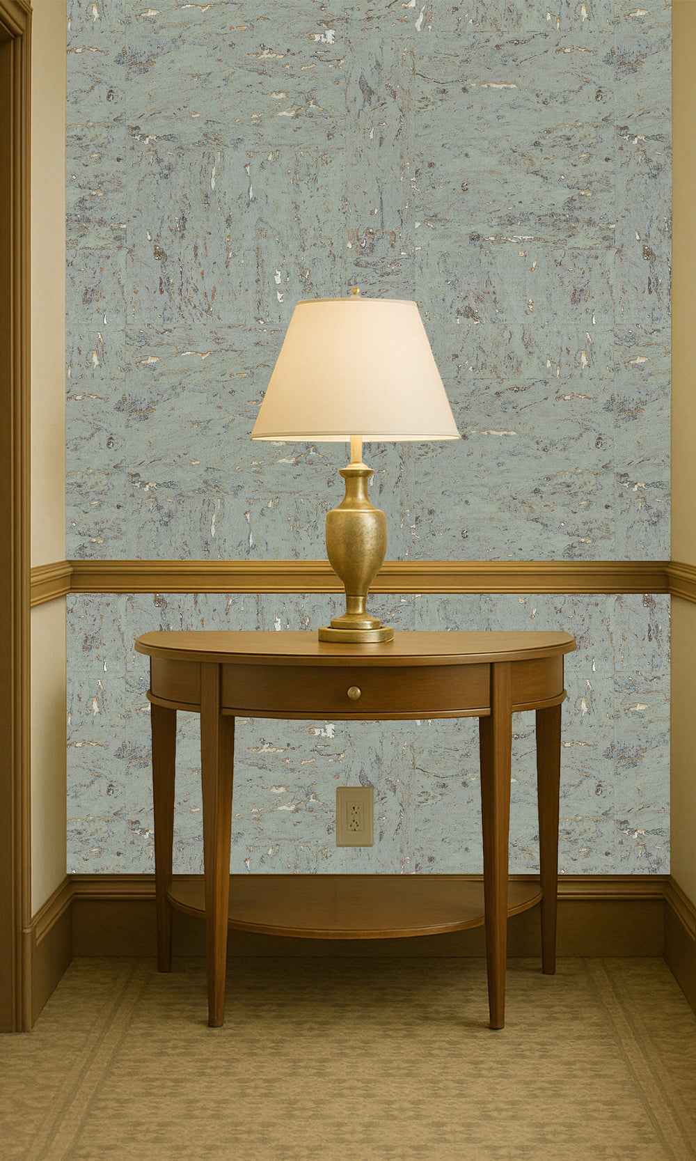 Antarctica Abstract Collaged Cork Wallpaper R9855