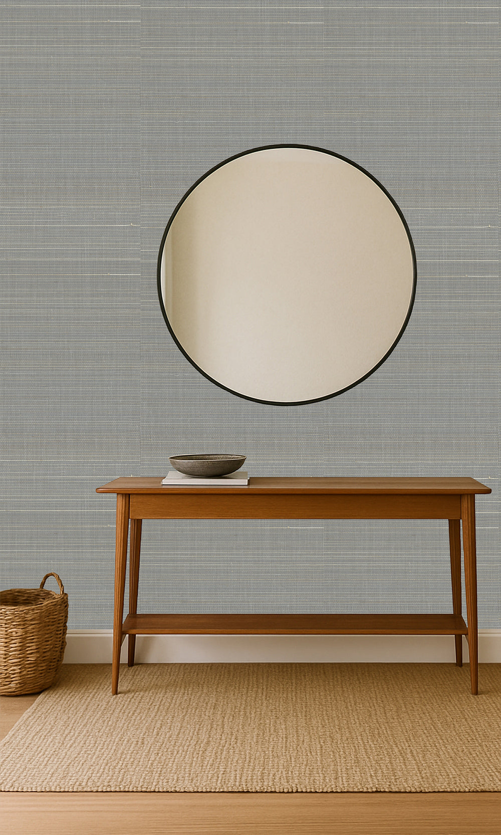 Namara Grey Abaca Weave Wallpaper R9856