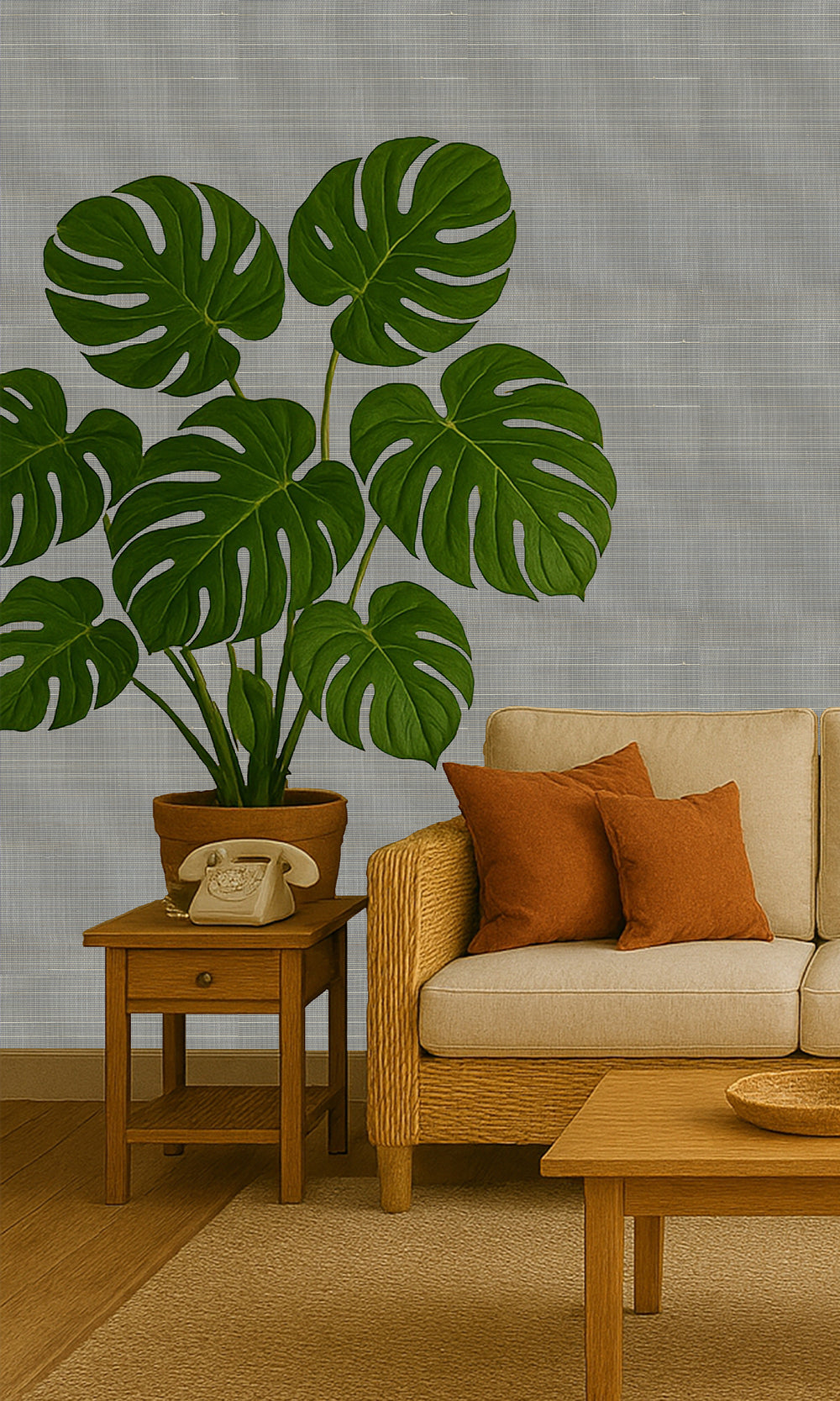 Namara Grey Abaca Weave Wallpaper R9856