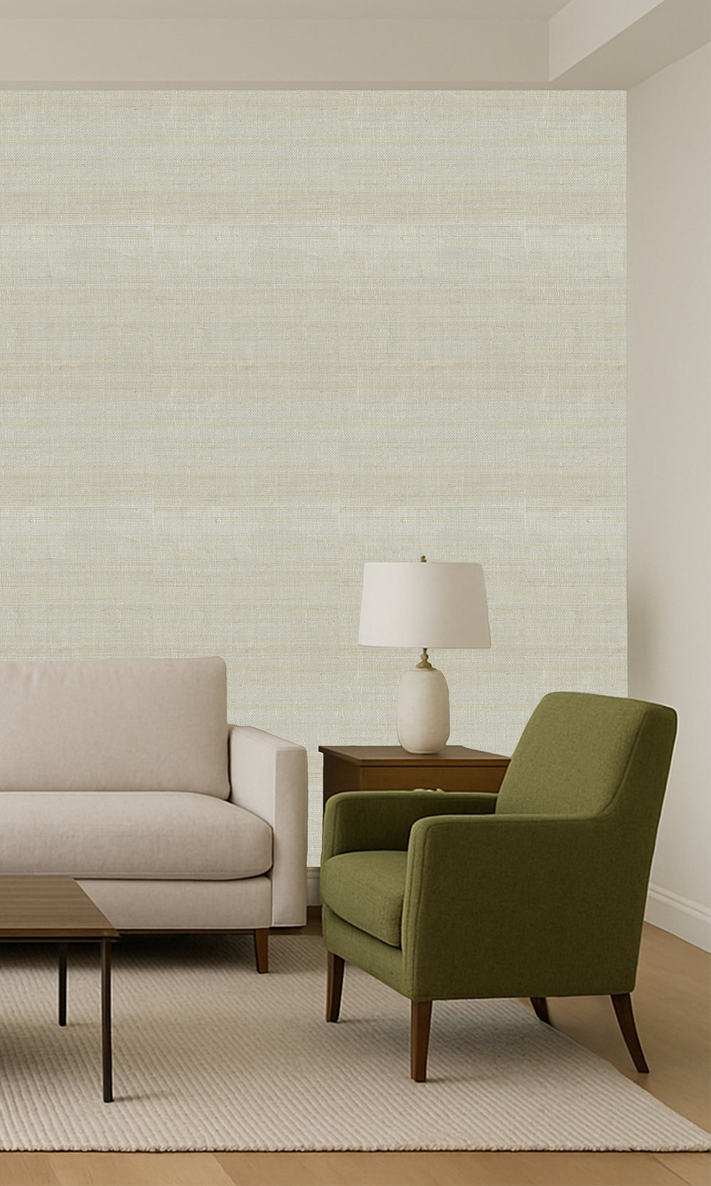 Ash Blue - Prairie Sage Abaca Weave Wallpaper R9857