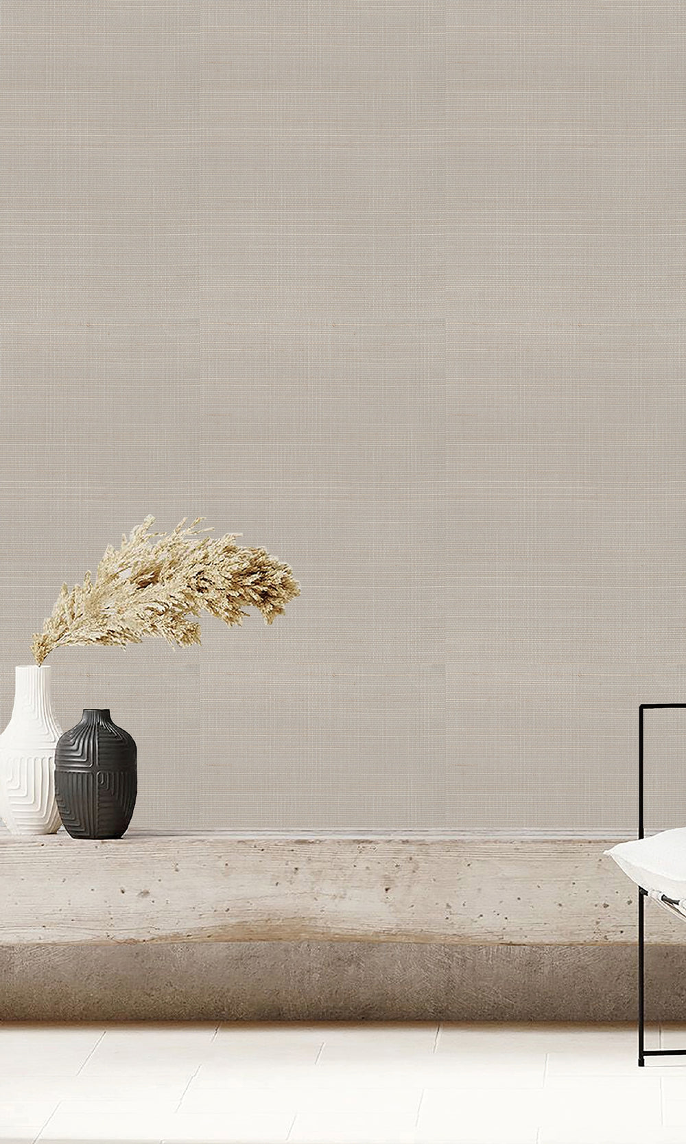 Silver Peony Abaca Weave Wallpaper R9858