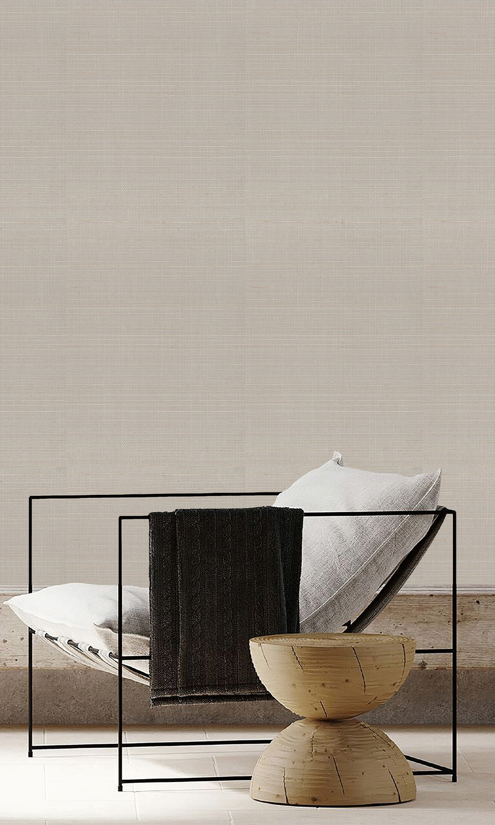 Silver Peony Abaca Weave Wallpaper R9858