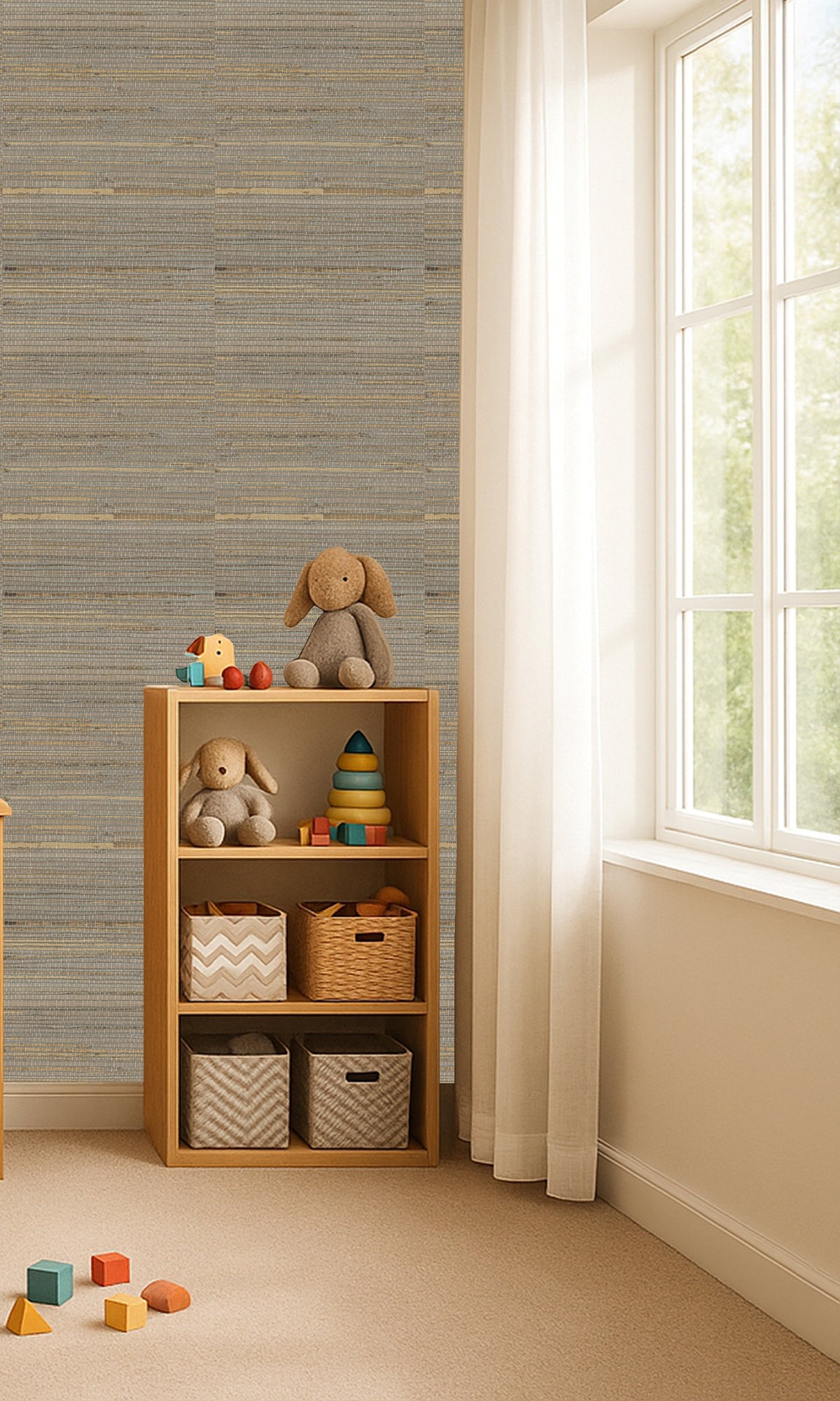 Winter Twig China Hemp Weave Wallpaper R9859 – Walls Republic US