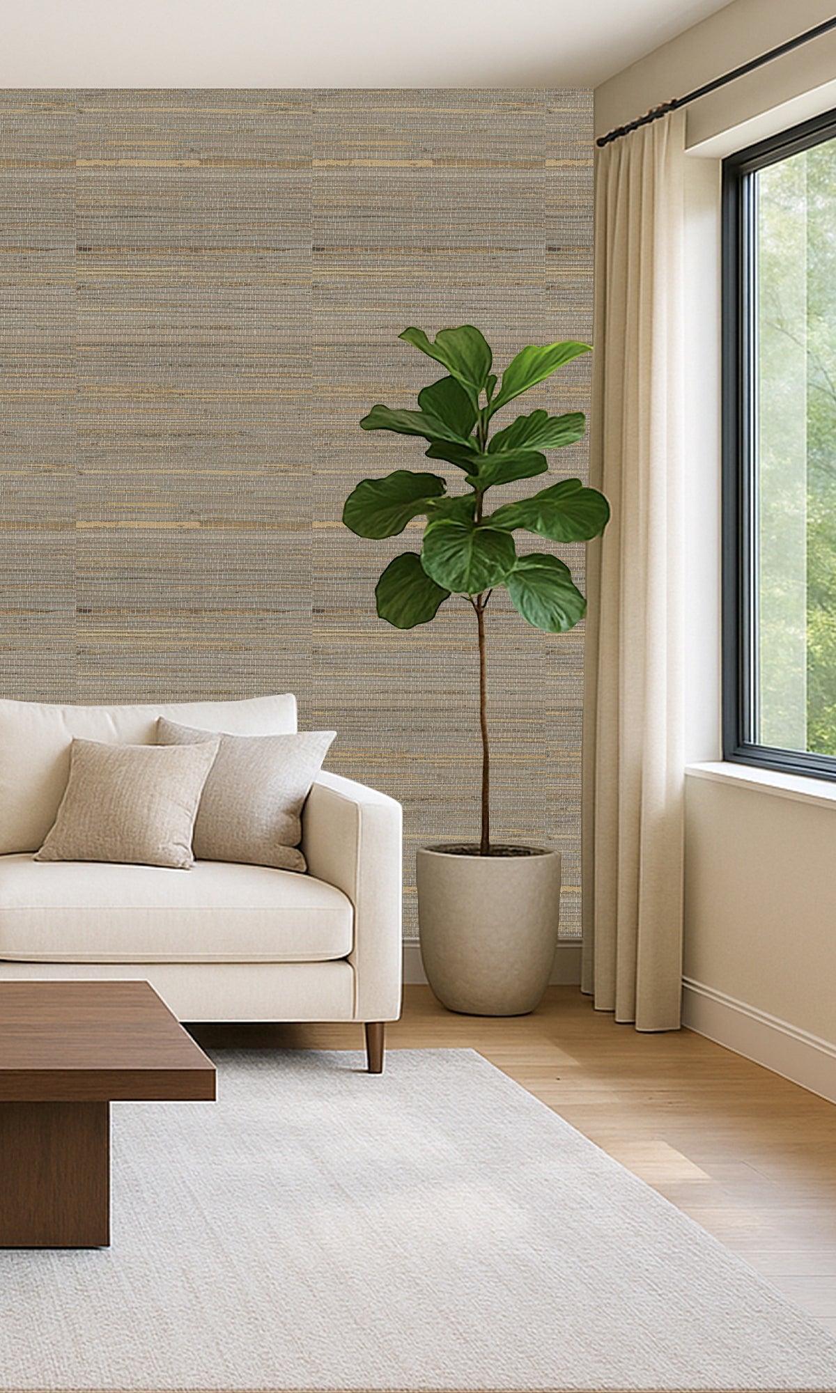 Winter Twig China Hemp Weave Wallpaper R9859 – Walls Republic US
