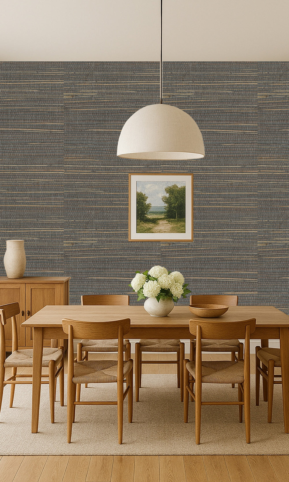 Volcanic Glass China Hemp Weave Wallpaper R9860