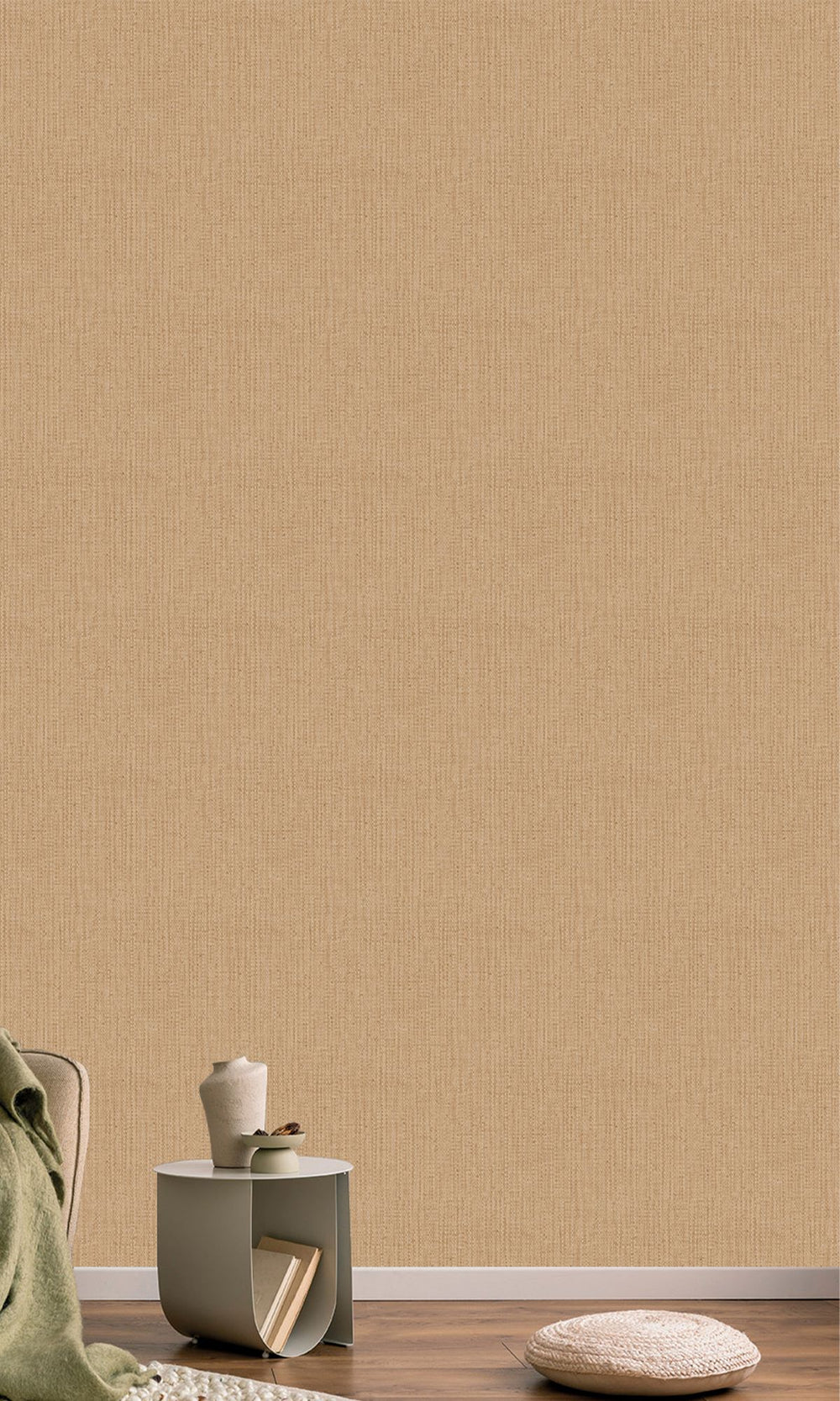 French Beige Faux Denim Effect Wallpaper R9869