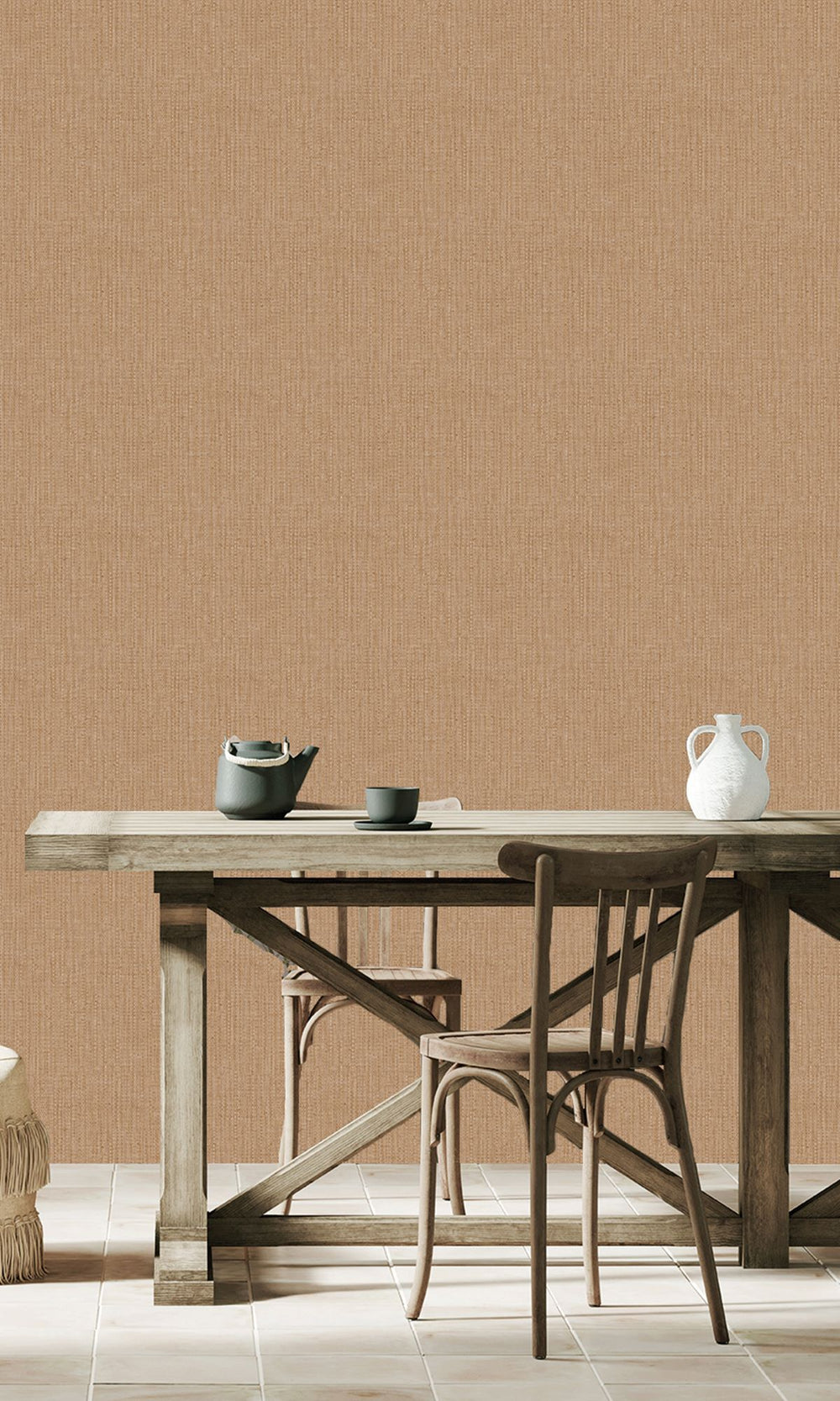 Pale Taupe Faux Denim Effect Wallpaper R9870