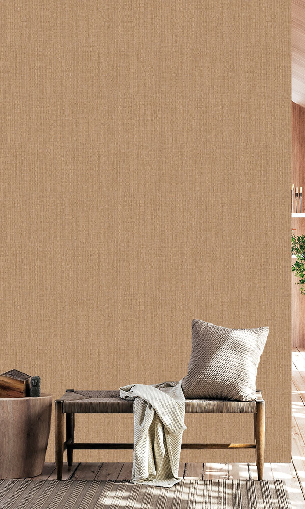 Pale Taupe Faux Denim Effect Wallpaper R9870