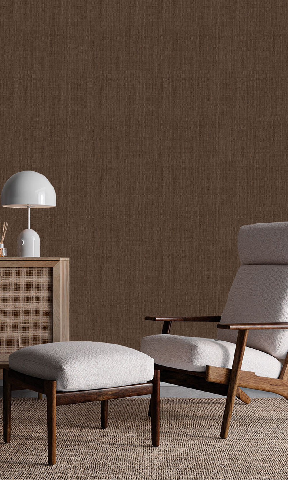 Oxford Brown Faux Denim Effect Wallpaper R9874