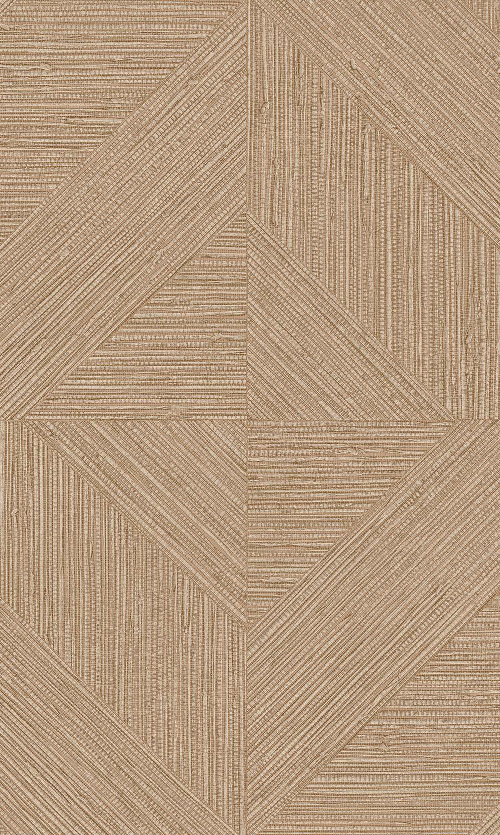 Pergament Brown Tiled Faux Grasscloth Print Wallpaper R9881