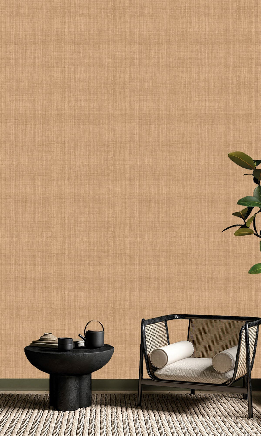 Fenugreek Textile Print Wallpaper R9883