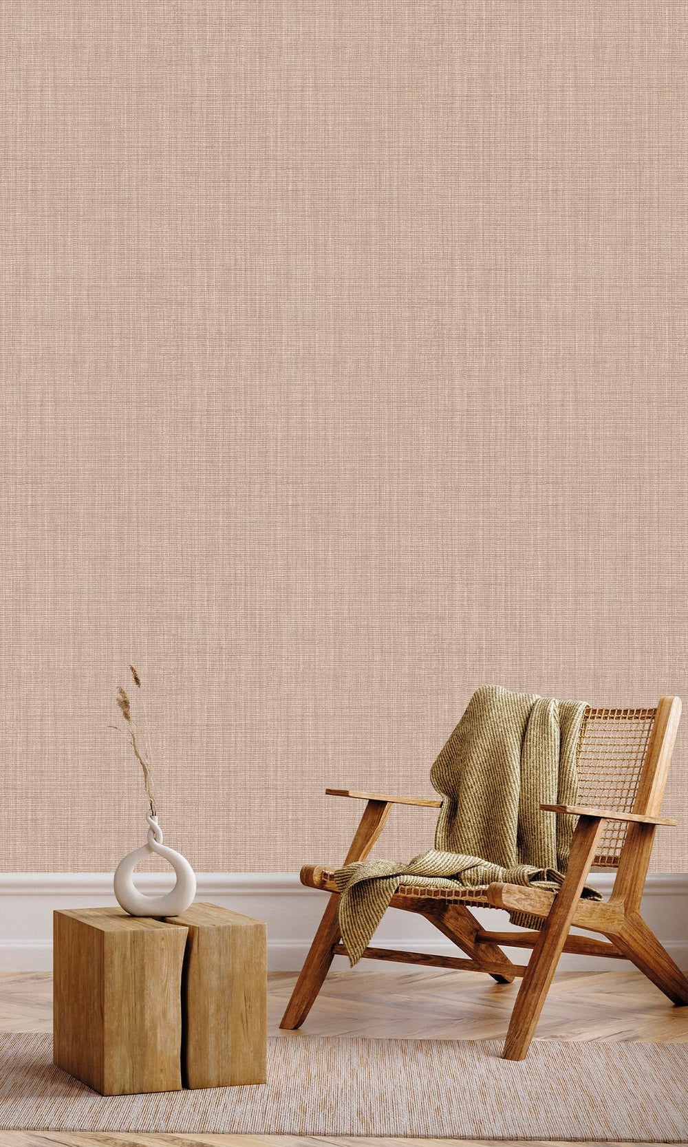 Praline Textile Print Wallpaper R9884