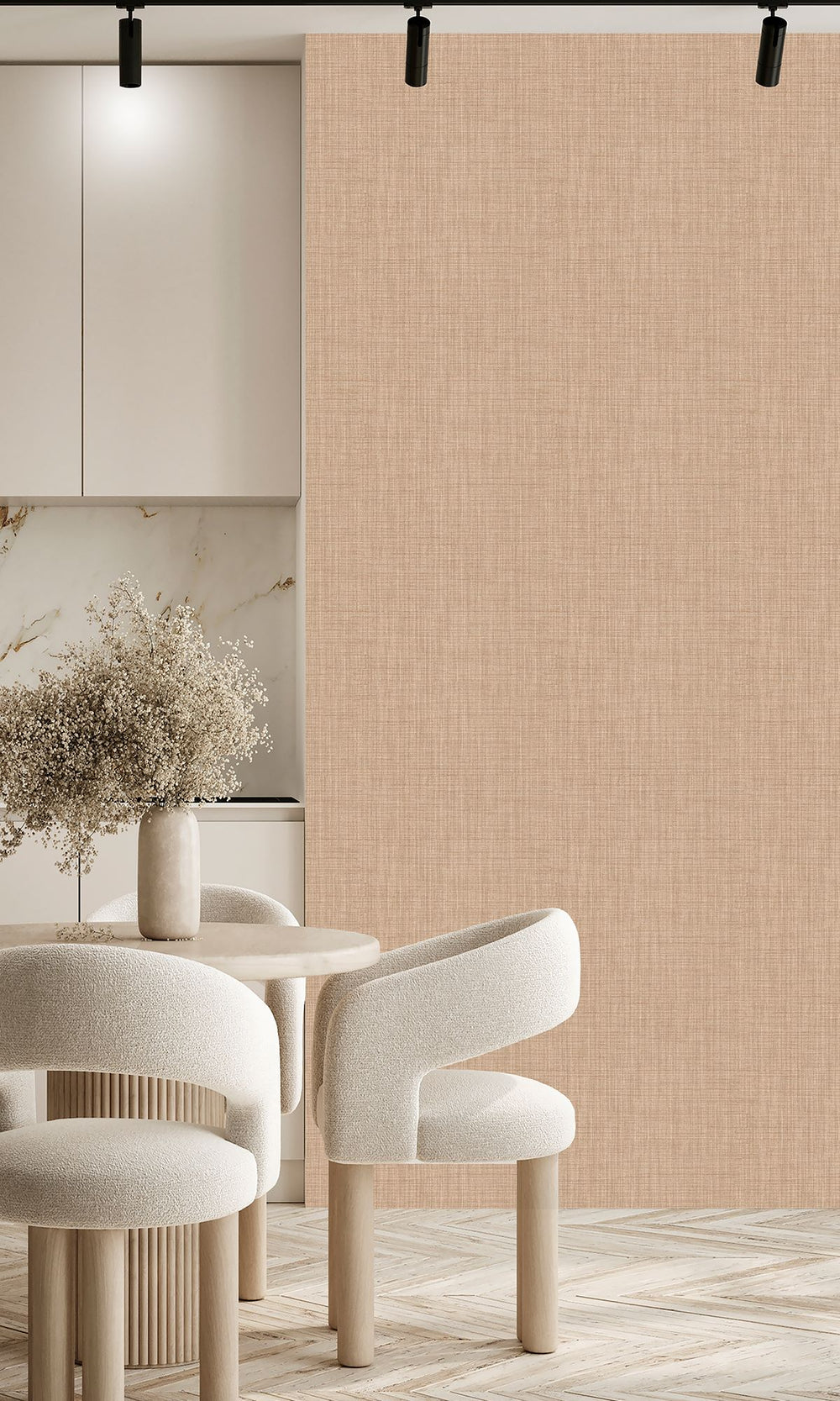 Petrified Oak Textile Print Wallpaper R9885