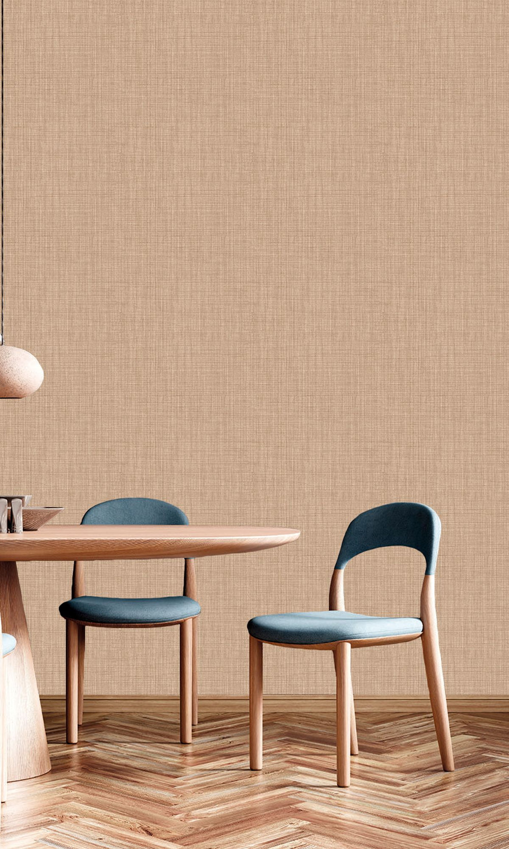 Petrified Oak Textile Print Wallpaper R9885