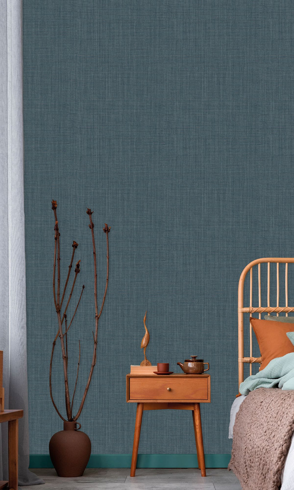 Mountain Pine Textile Print Wallpaper R9890