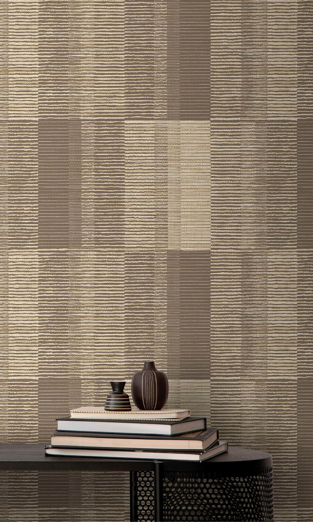 Bright Umber Tartan Print Wallpaper R9891