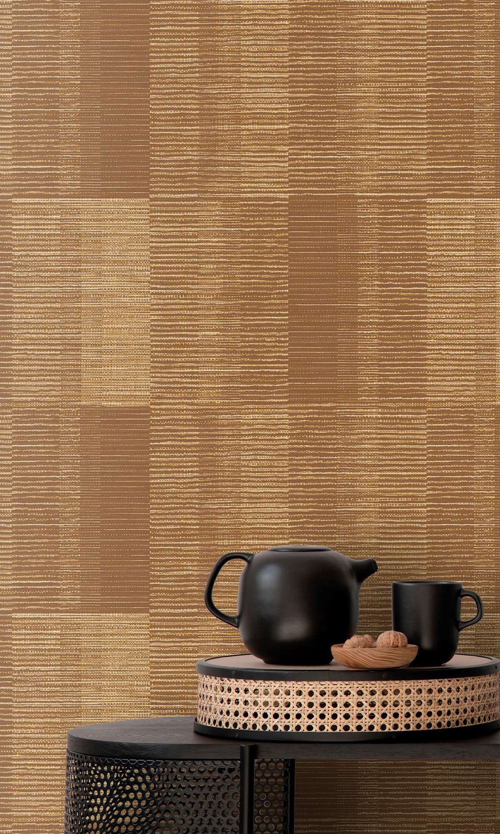 Potters Pot Tartan Print Wallpaper R9892