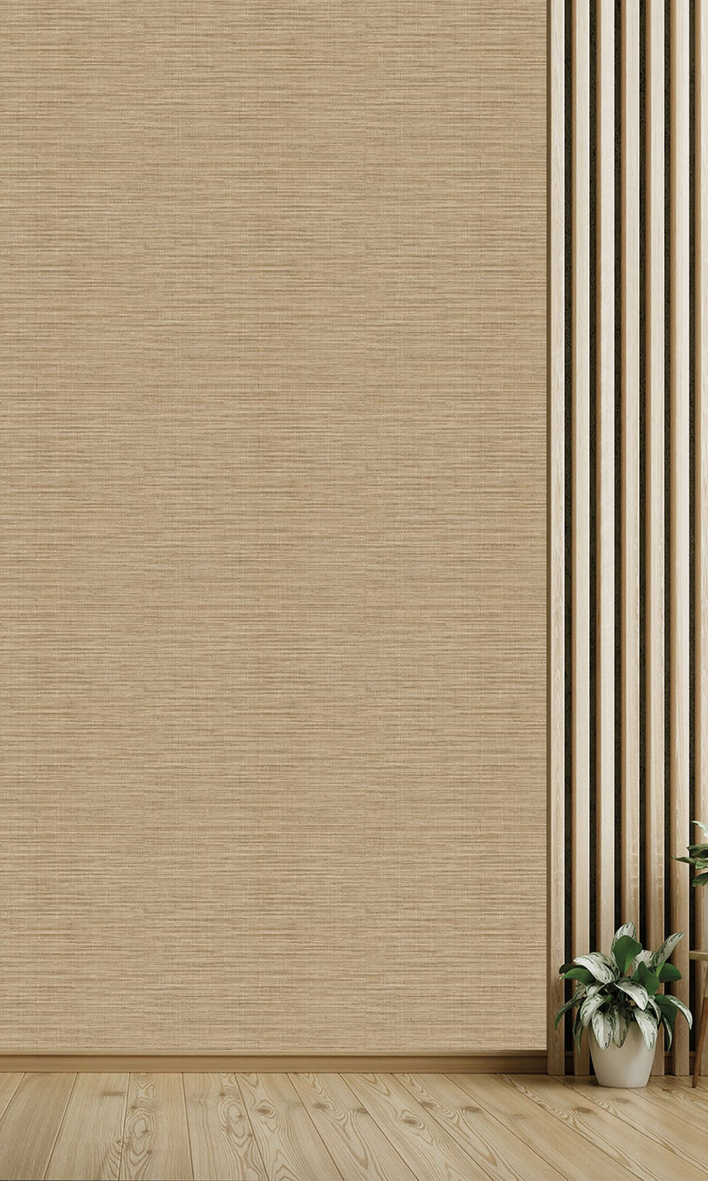 Khaki Faux Linen Weave Wallpaper R9898
