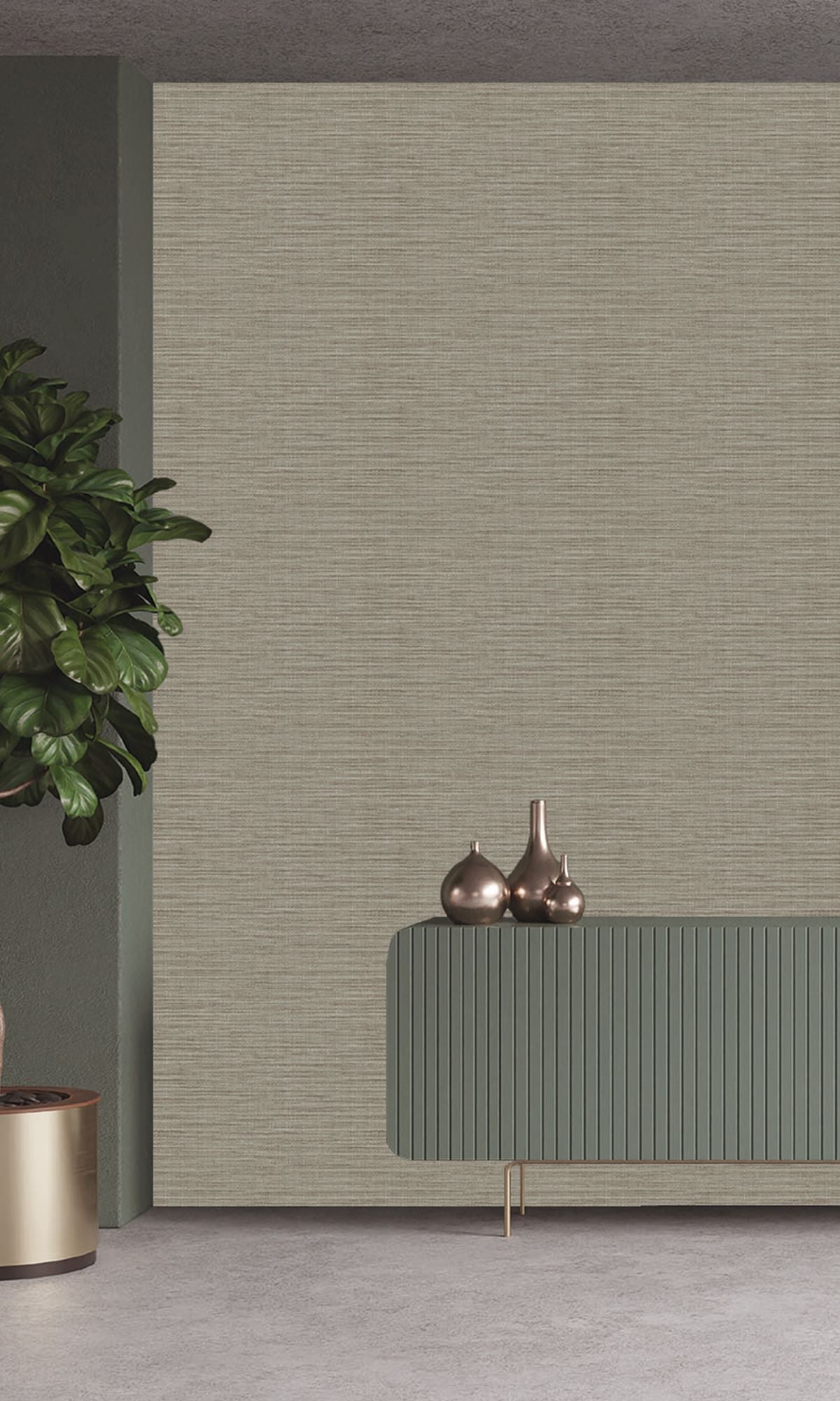 Delta Grey Faux Linen Weave Wallpaper R9900