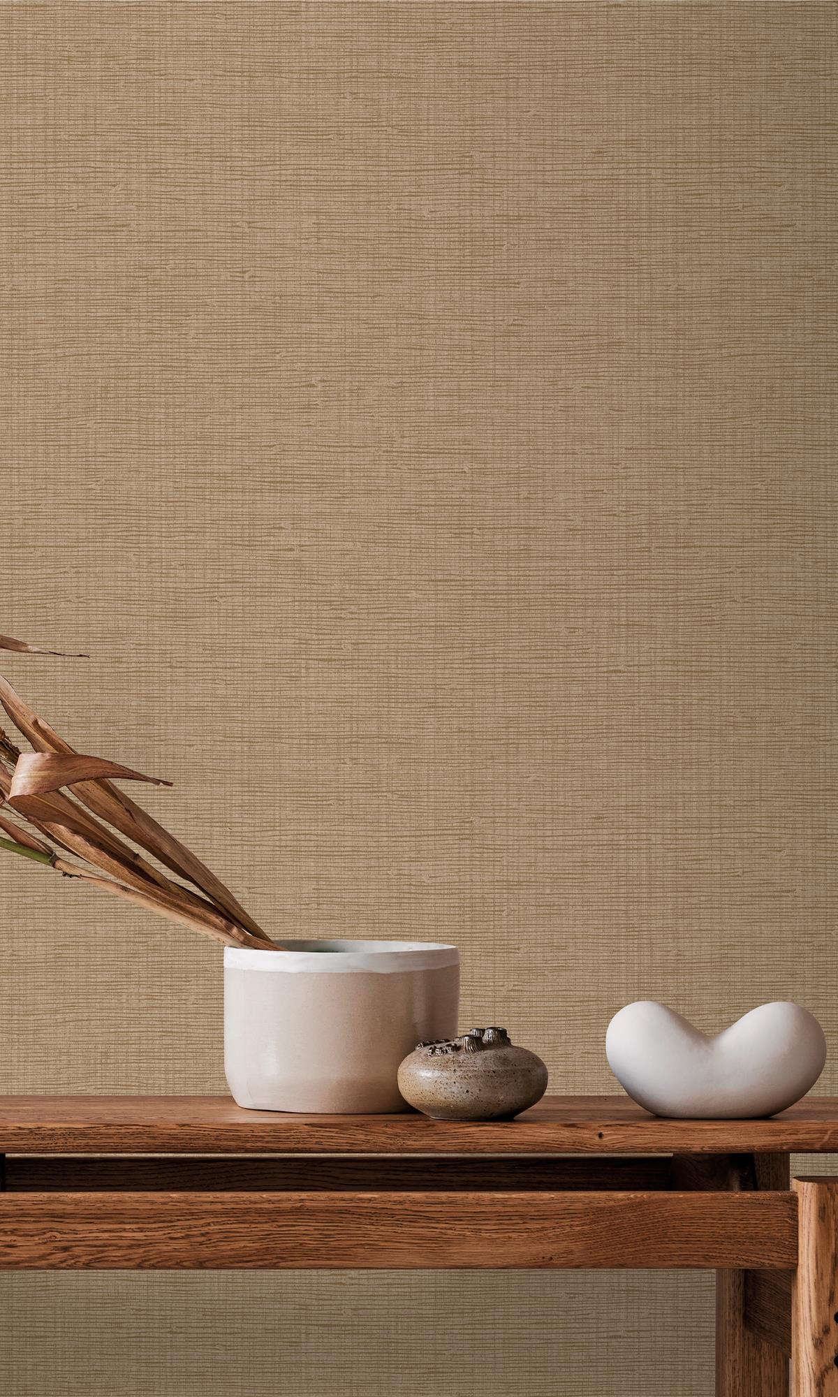 French Oak Faux Grasscloth Effect Wallpaper R9902