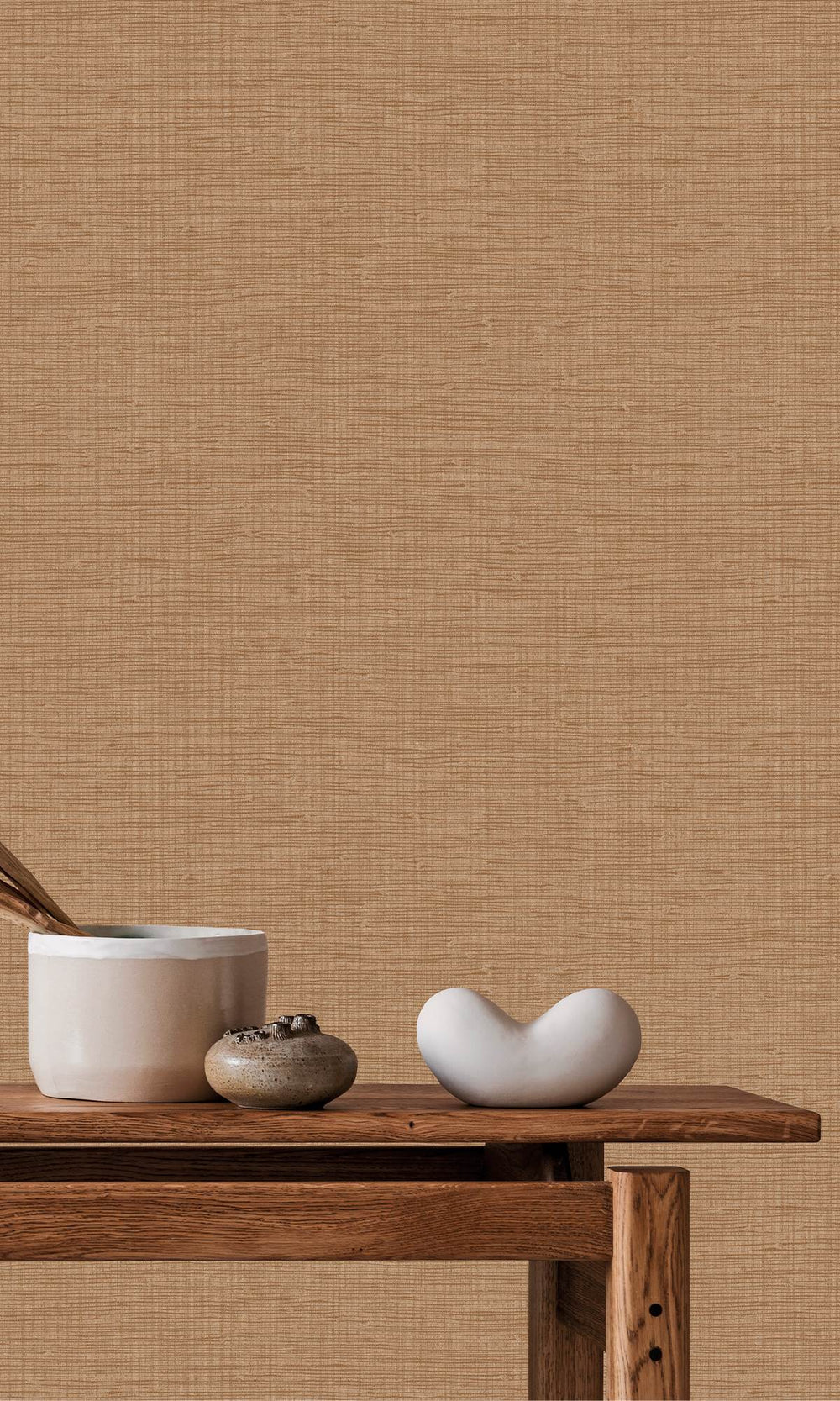 Cinnamon Twist Faux Grasscloth Effect Wallpaper R9903
