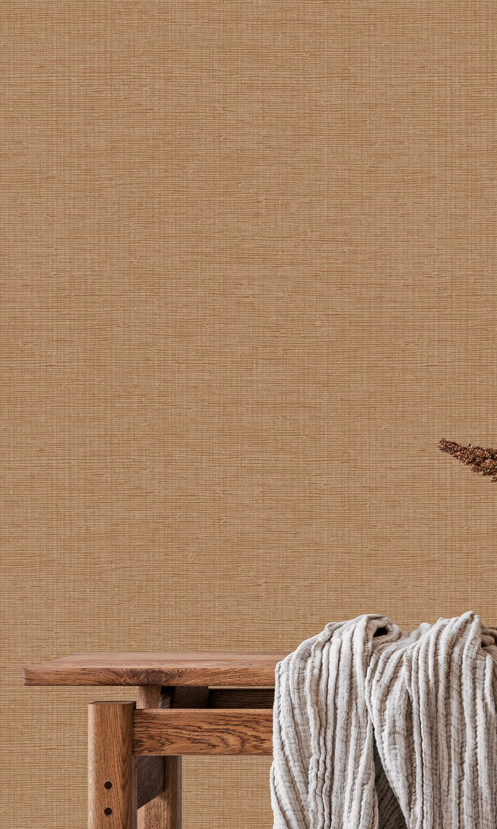 Cinnamon Twist Faux Grasscloth Effect Wallpaper R9903