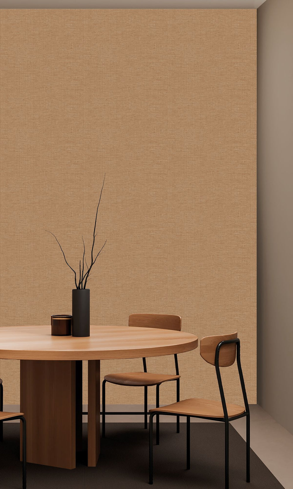 Cinnamon Twist Faux Grasscloth Effect Wallpaper R9903