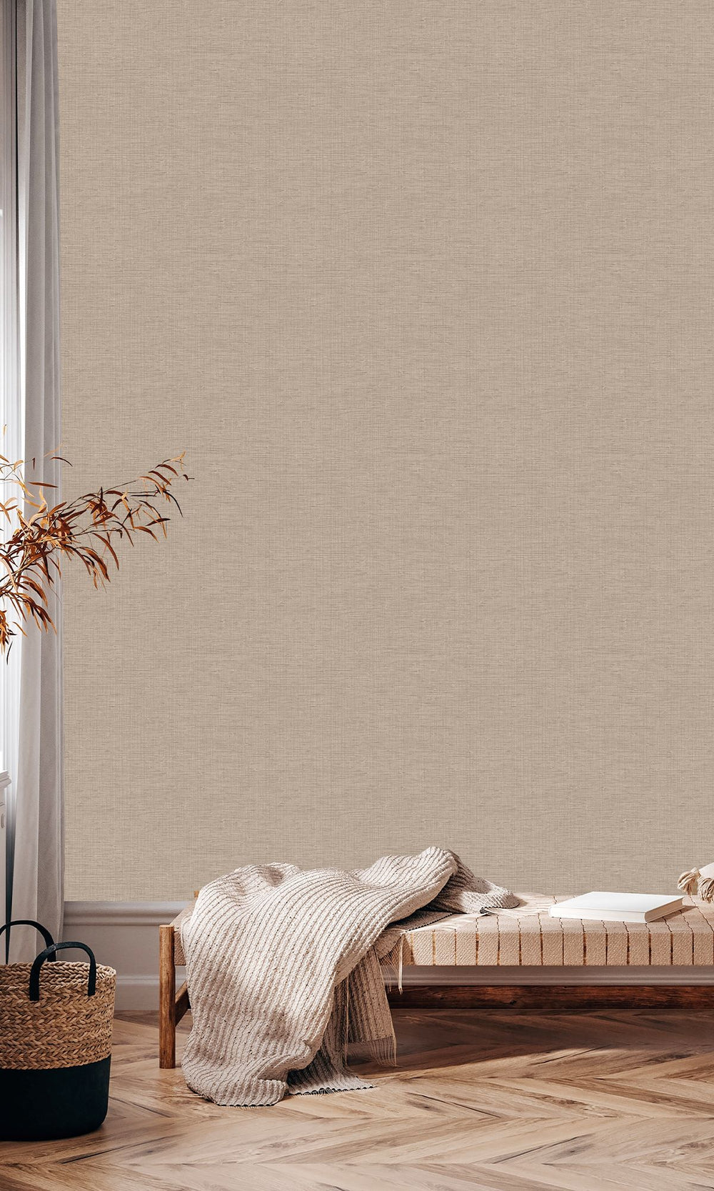 Birchwood Faux Grasscloth Effect Wallpaper R9906