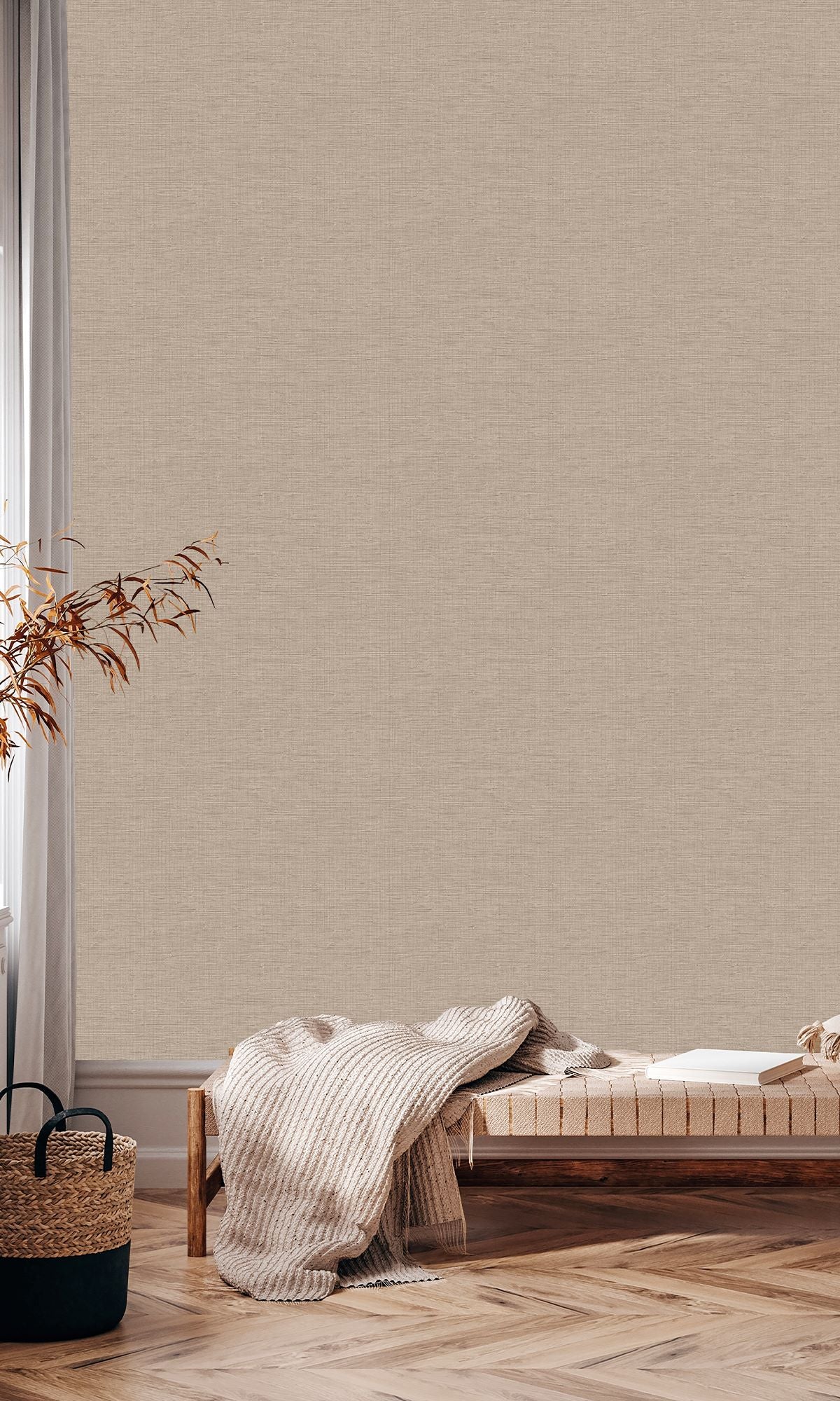 Birchwood Faux Grasscloth Effect Wallpaper R9906