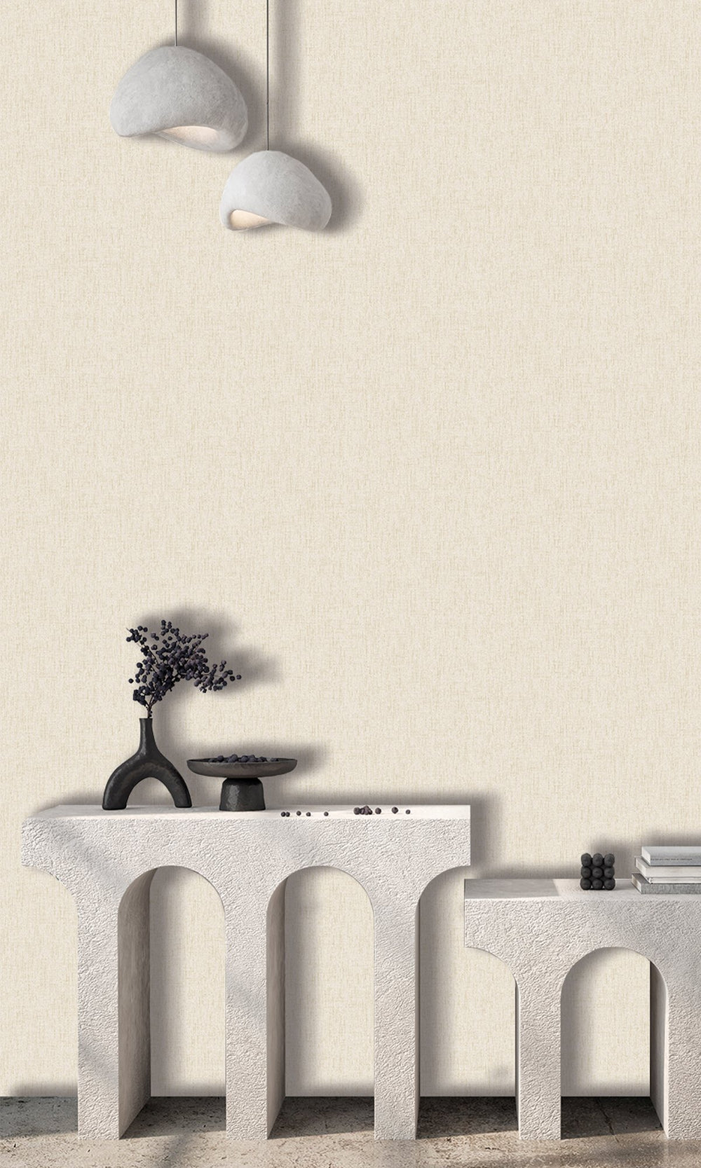 Angora Scratched Fabric Print Wallpaper R9910