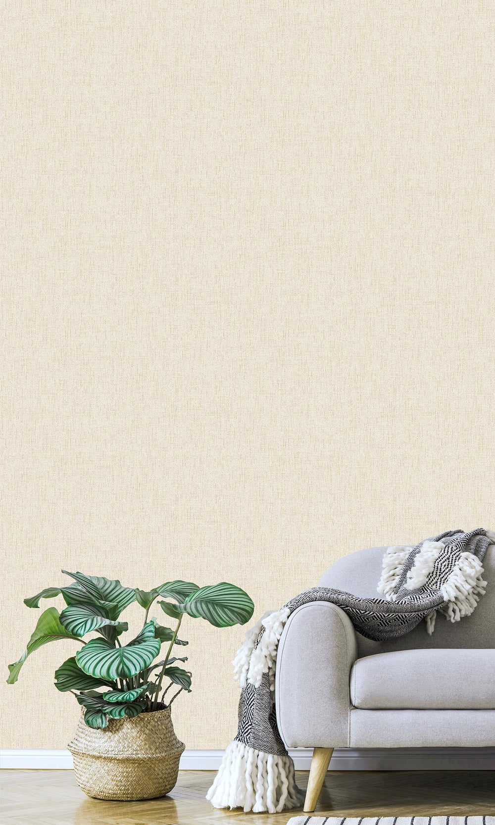 Angora Scratched Fabric Print Wallpaper R9910
