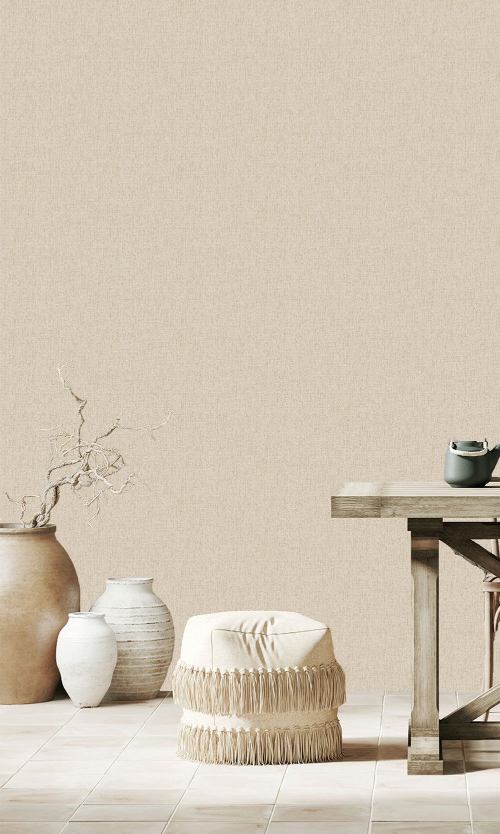 Desert Suede Scratched Fabric Print Wallpaper R9911