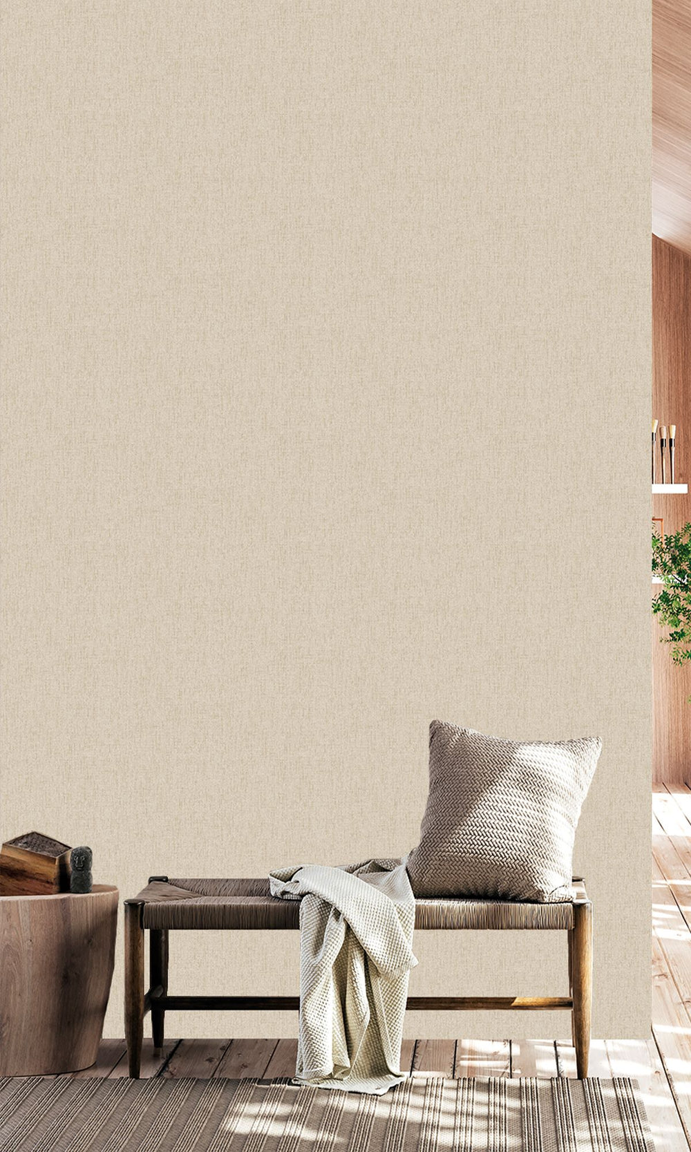 Desert Suede Scratched Fabric Print Wallpaper R9911