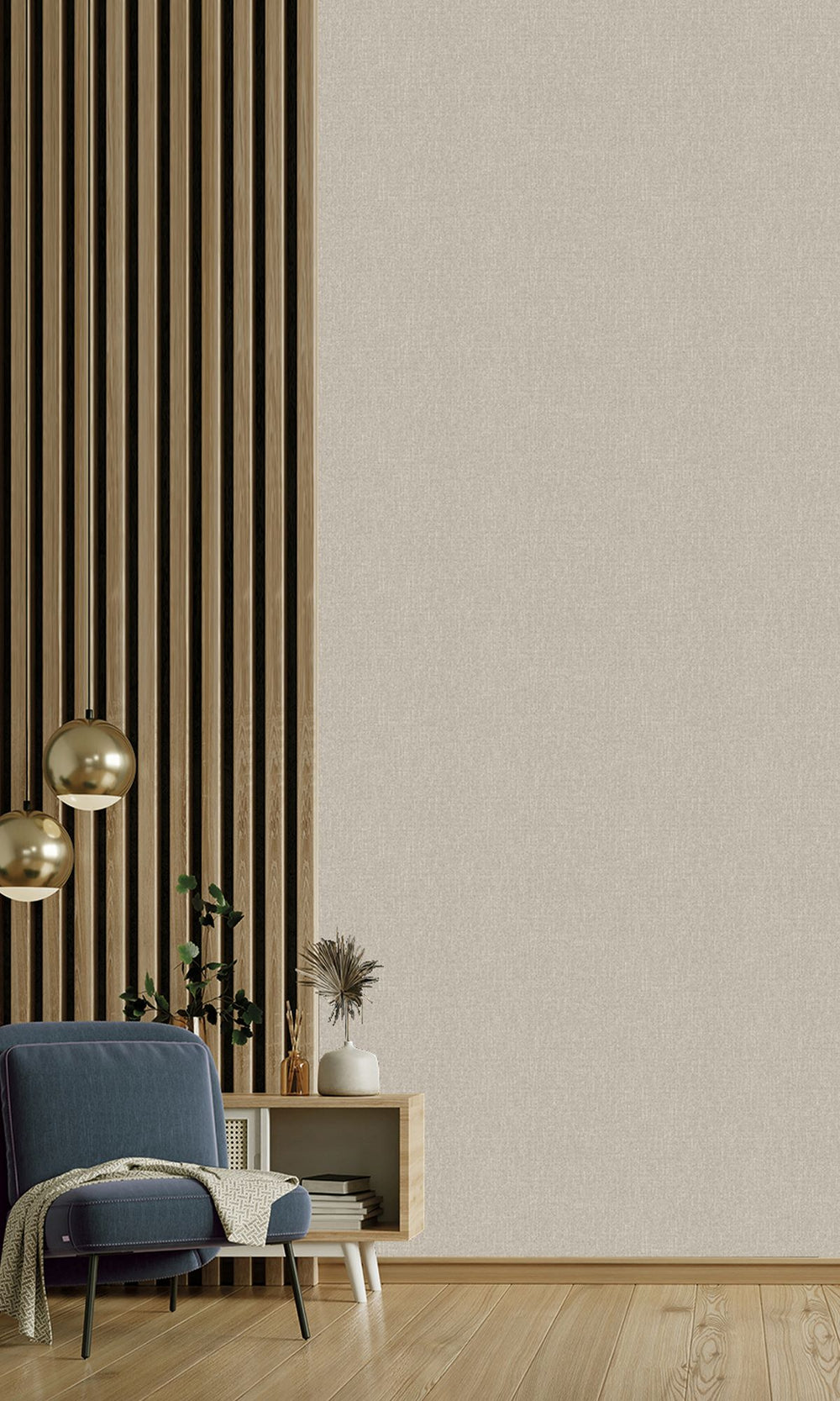 Barnwood Grey Scratched Fabric Print Wallpaper R9912