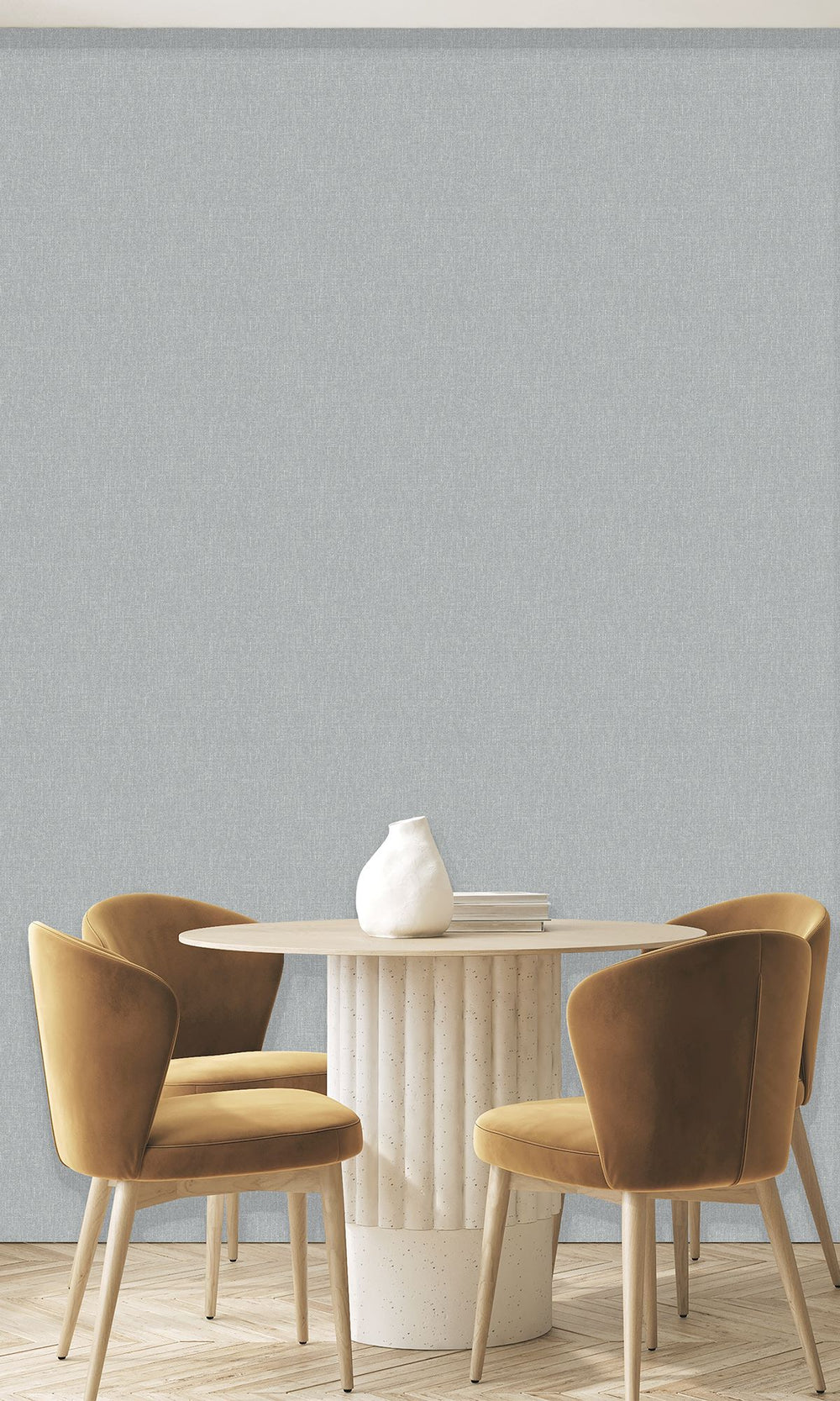 Mirage Grey Scratched Fabric Print Wallpaper R9917