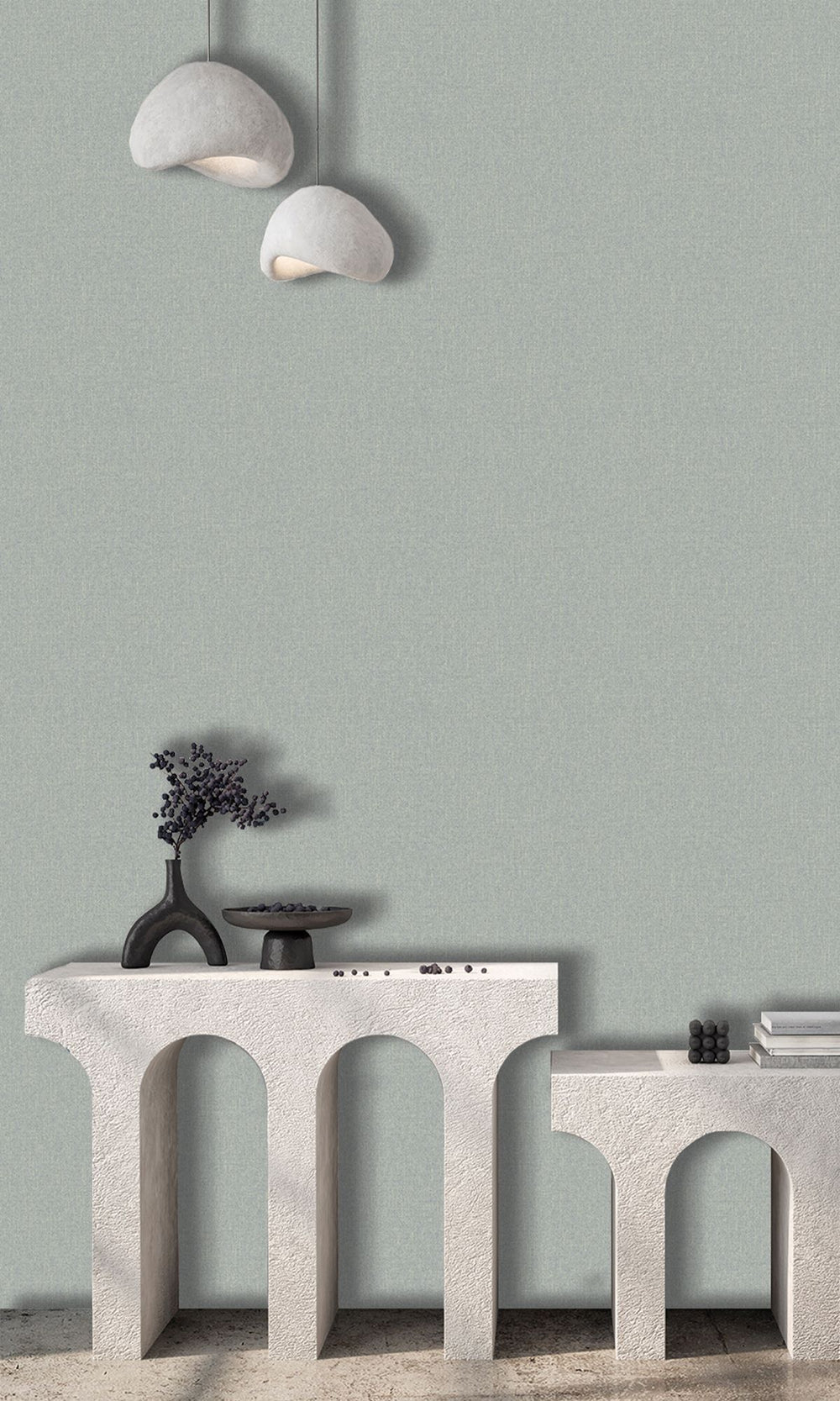 Greystone Scratched Fabric Print Wallpaper R9918