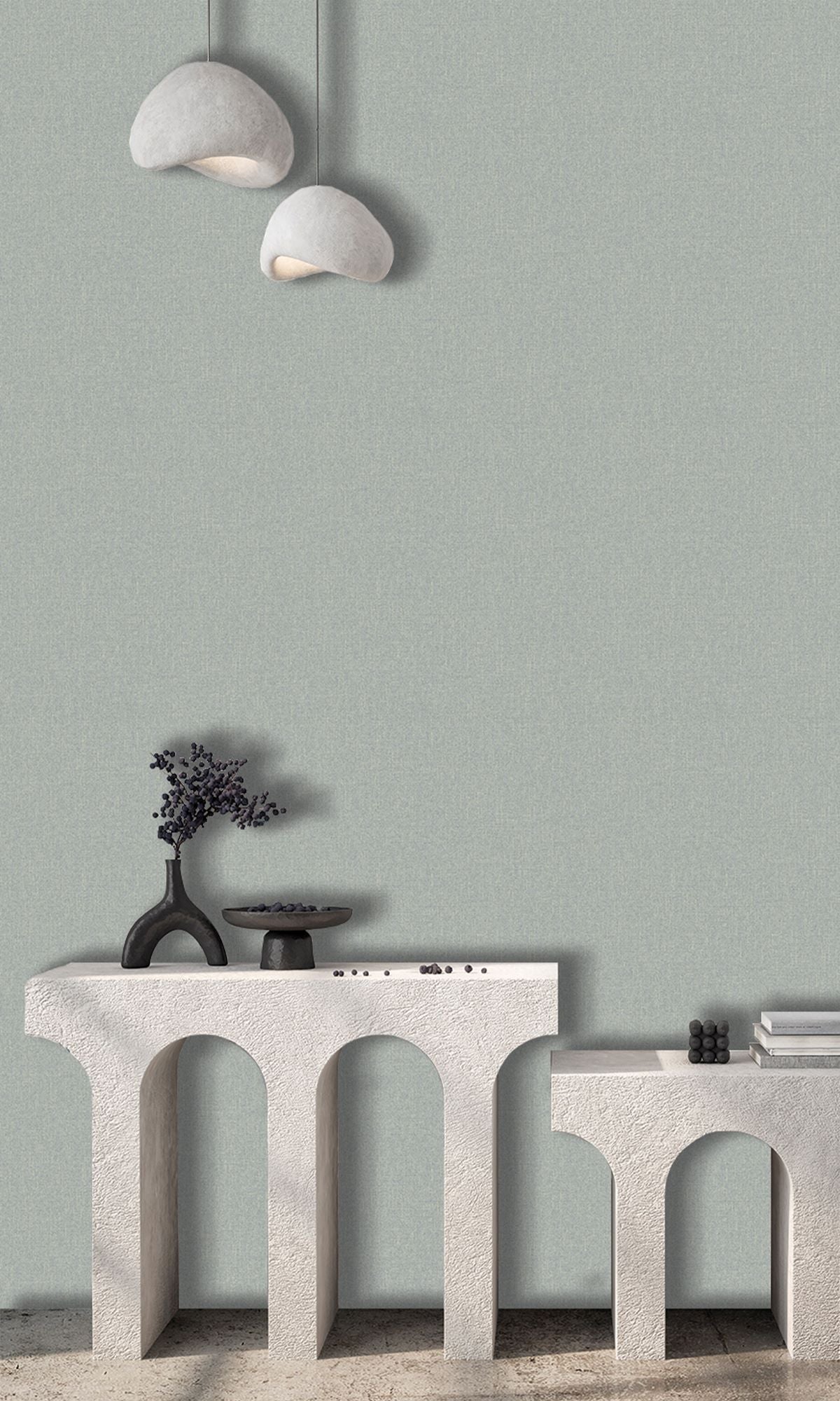 Greystone Scratched Fabric Print Wallpaper R9918