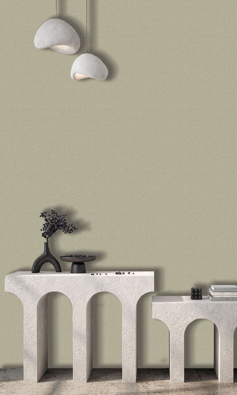 Heathered Grey Scratched Fabric Print Wallpaper R9919